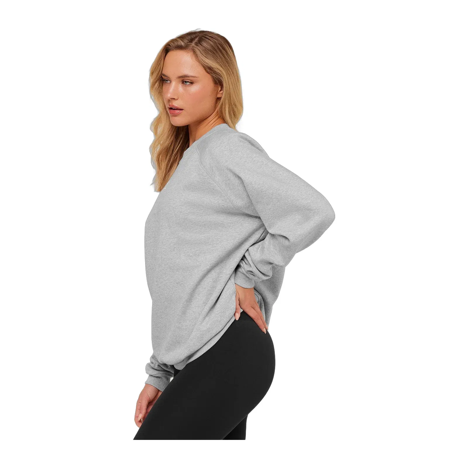 Gymshark Training Oversized Fleece Sweatshirt - Light Grey Core Marl