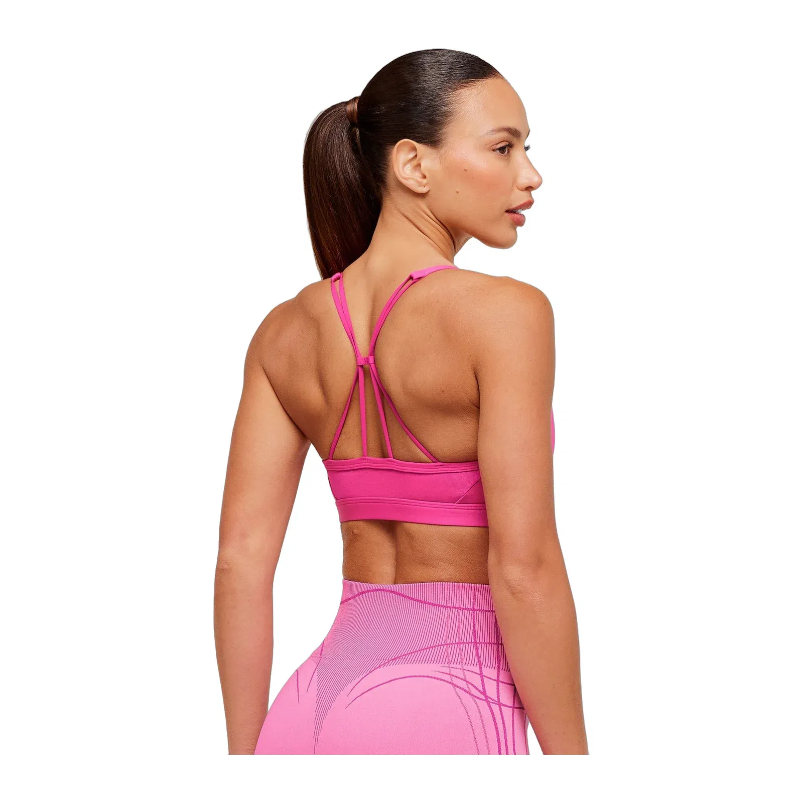 Women's Gymshark Ruched Strappy Sports Bra Super-Set Pink
