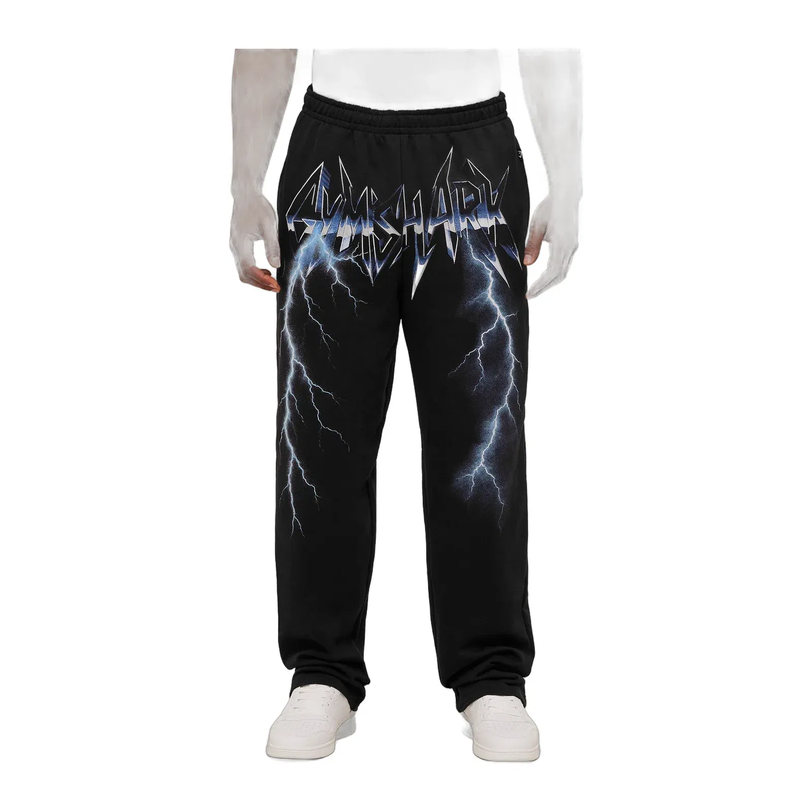 Gymshark Eagle Band Style Graphic Straight Leg Pants GS Black