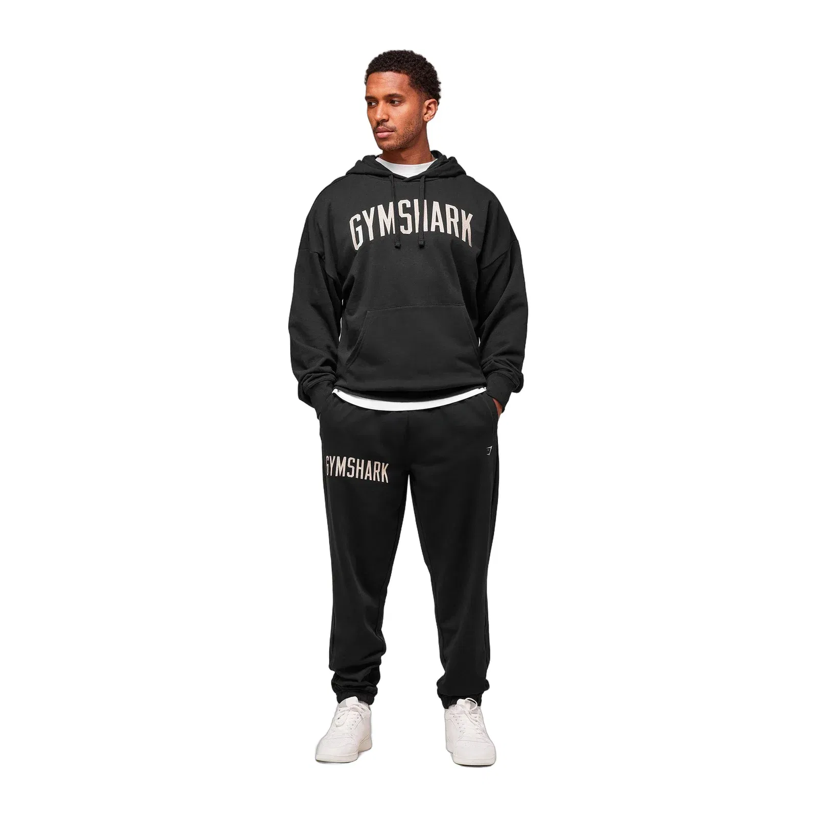 Gymshark Worn Graphic Joggers Black