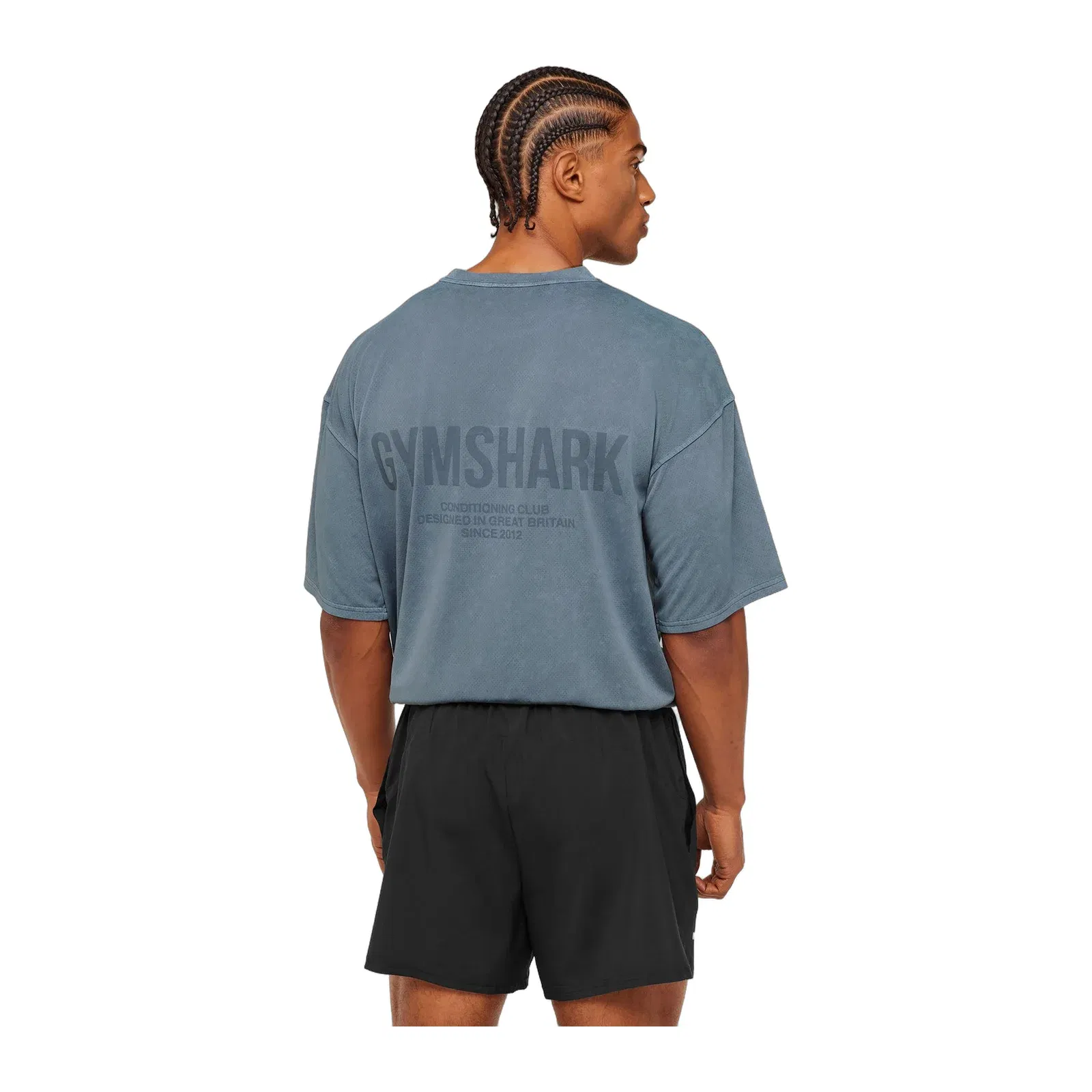 Gymshark Conditioning Club Washed T-Shirt Iron Blue