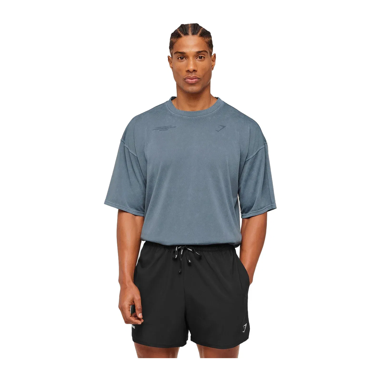 Gymshark Conditioning Club Washed T-Shirt Iron Blue