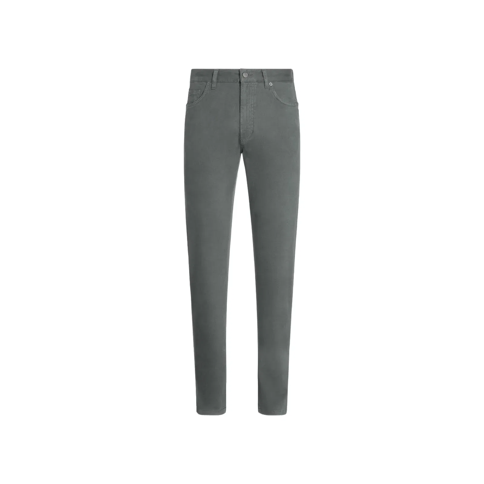 Zegna Light Grey Stretch Cotton Roccia Jeans