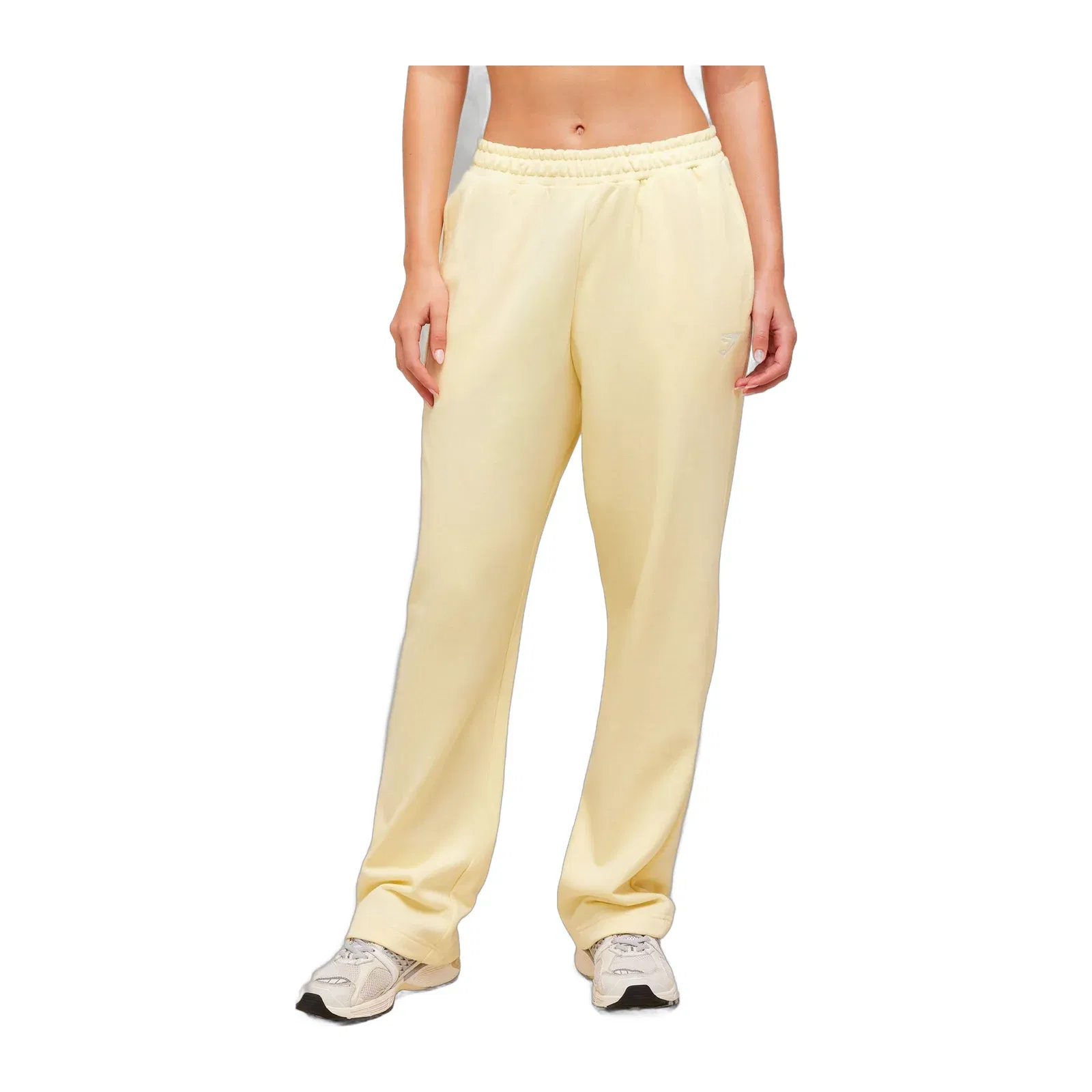 Women's Gymshark Training Fleece Straight Leg Regular Joggers Butter Yellow