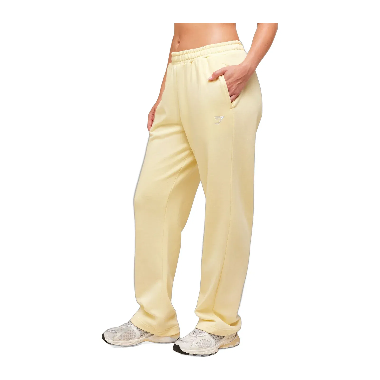 Women's Gymshark Training Fleece Straight Leg Regular Joggers Butter Yellow