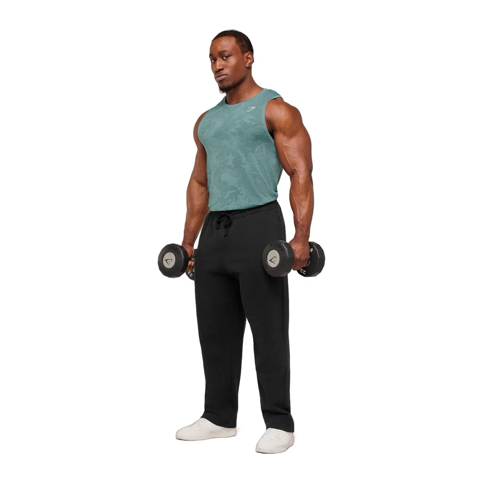 Gymshark Geo Seamless Tank Storm Blue