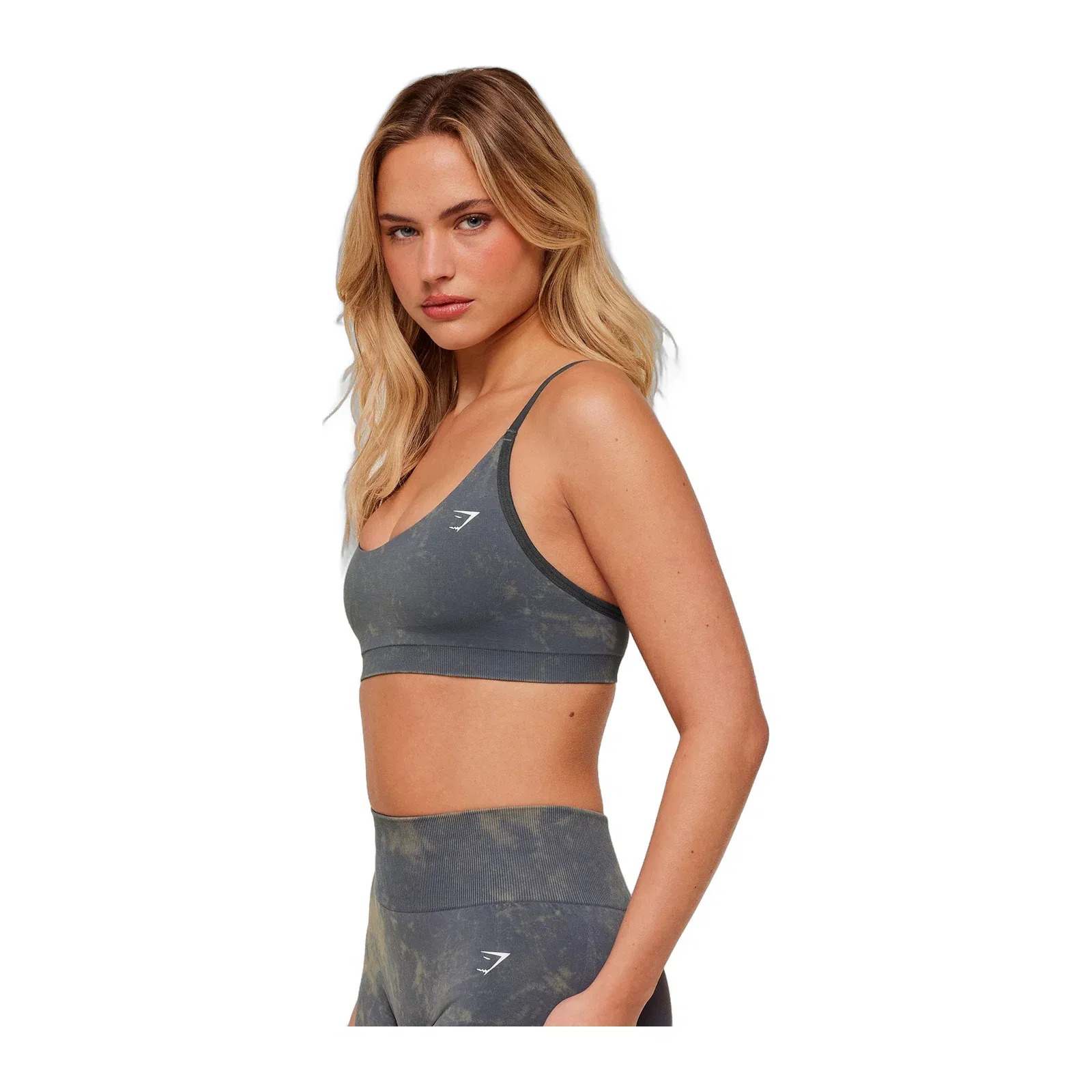 Women's Gymshark Washed Sports Bra Grey Wash