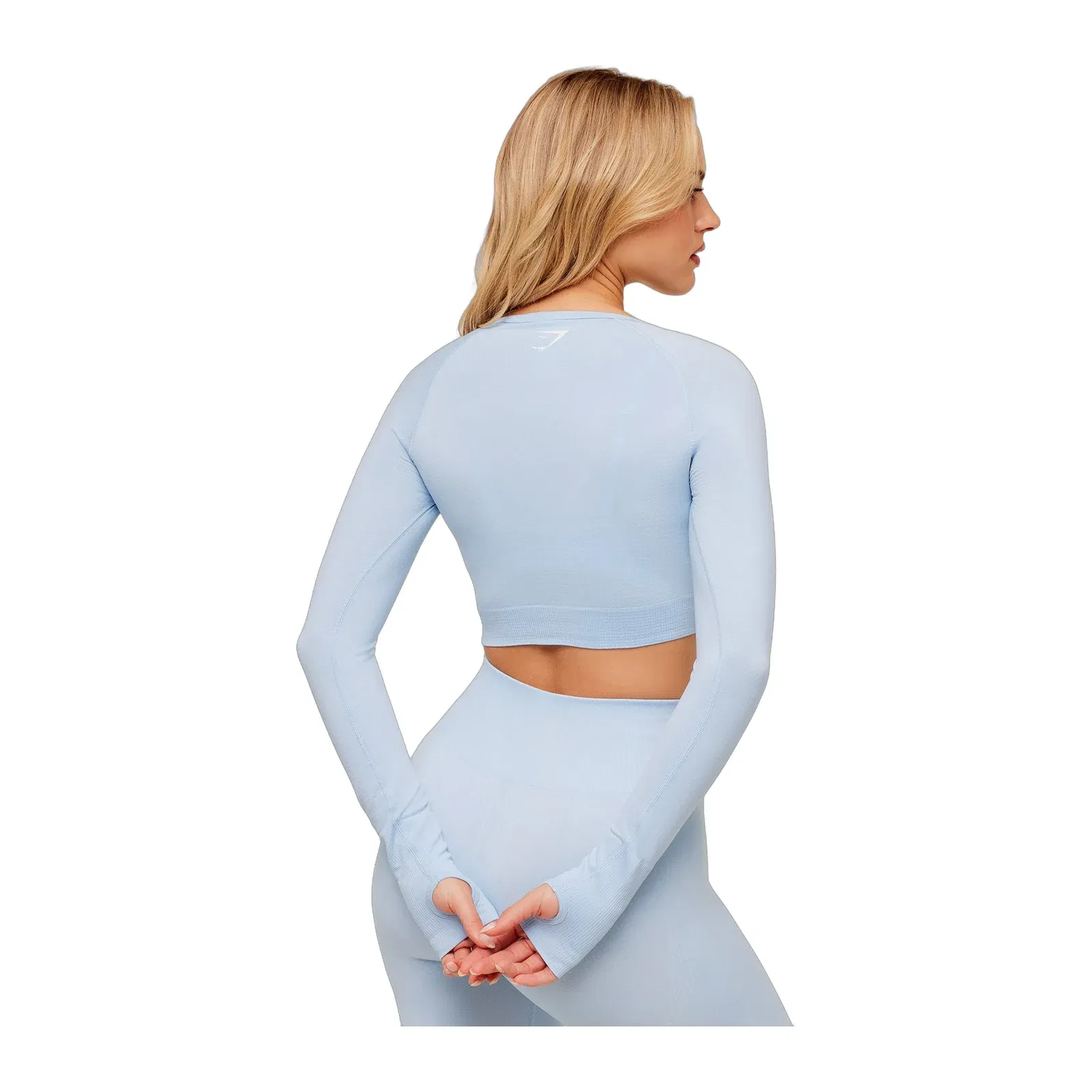 Women's Gymshark Vital Sweetheart Neck Crop Top Chilled Blue