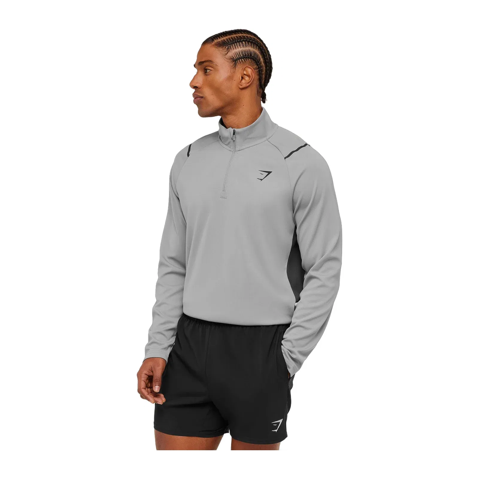 Gymshark Arrival Contrast 1/4 Zip Smokey Grey