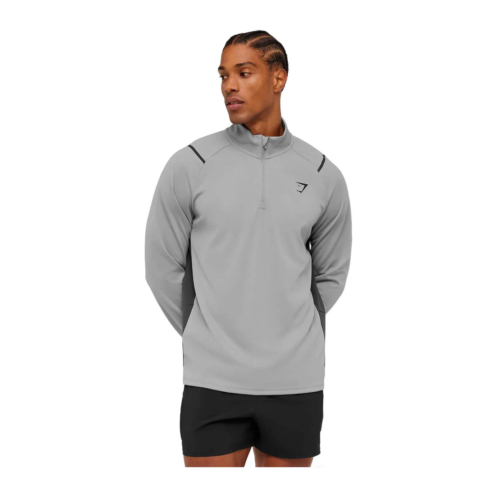 Gymshark Arrival Contrast 1/4 Zip Smokey Grey