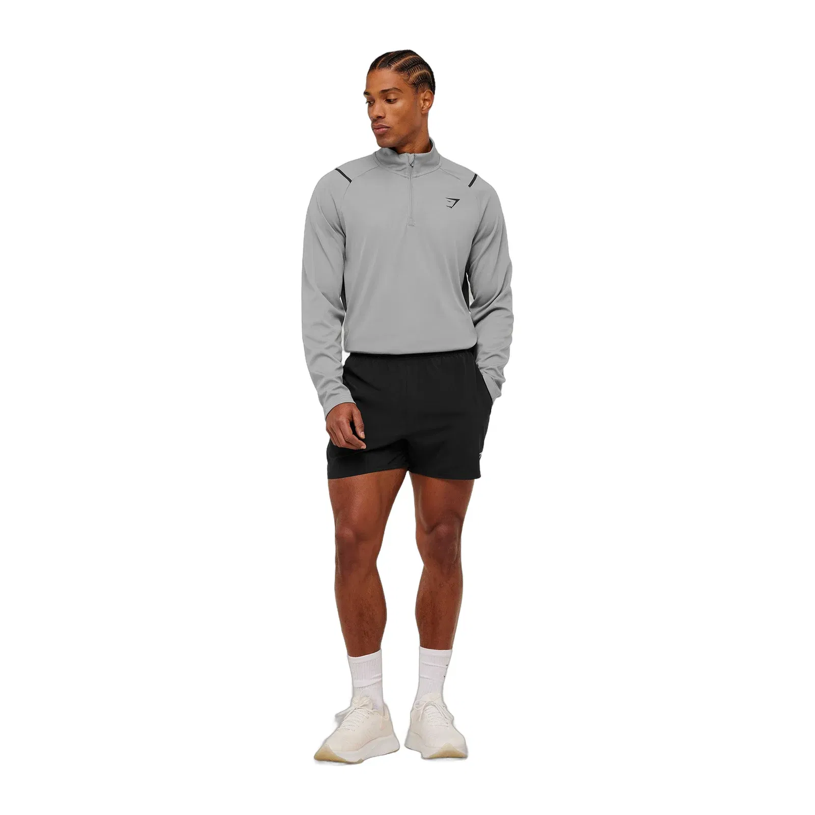 Gymshark Arrival Contrast 1/4 Zip Smokey Grey
