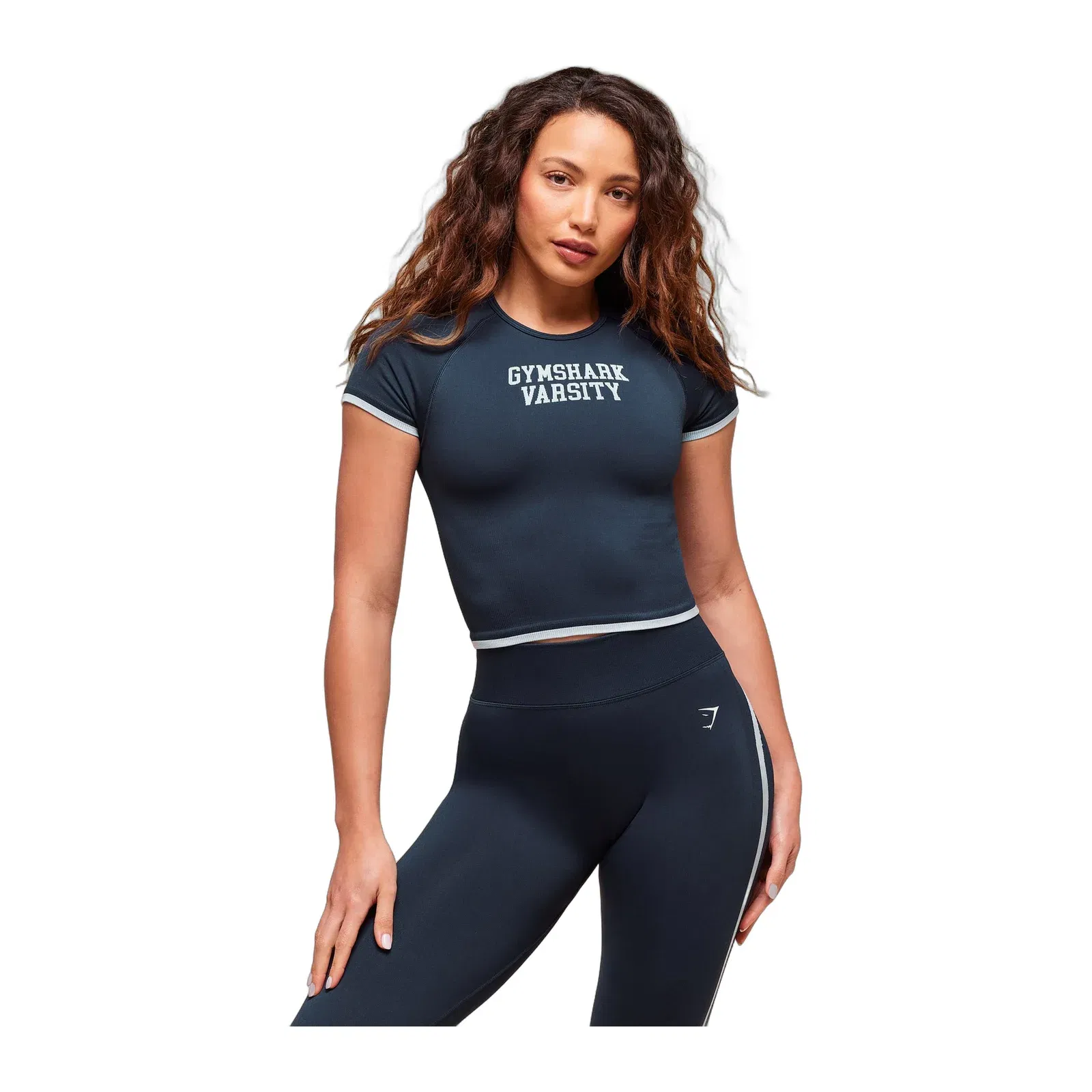 Women's Gymshark Lift Campus Seamless Midi T-Shirt Heavy Blue
