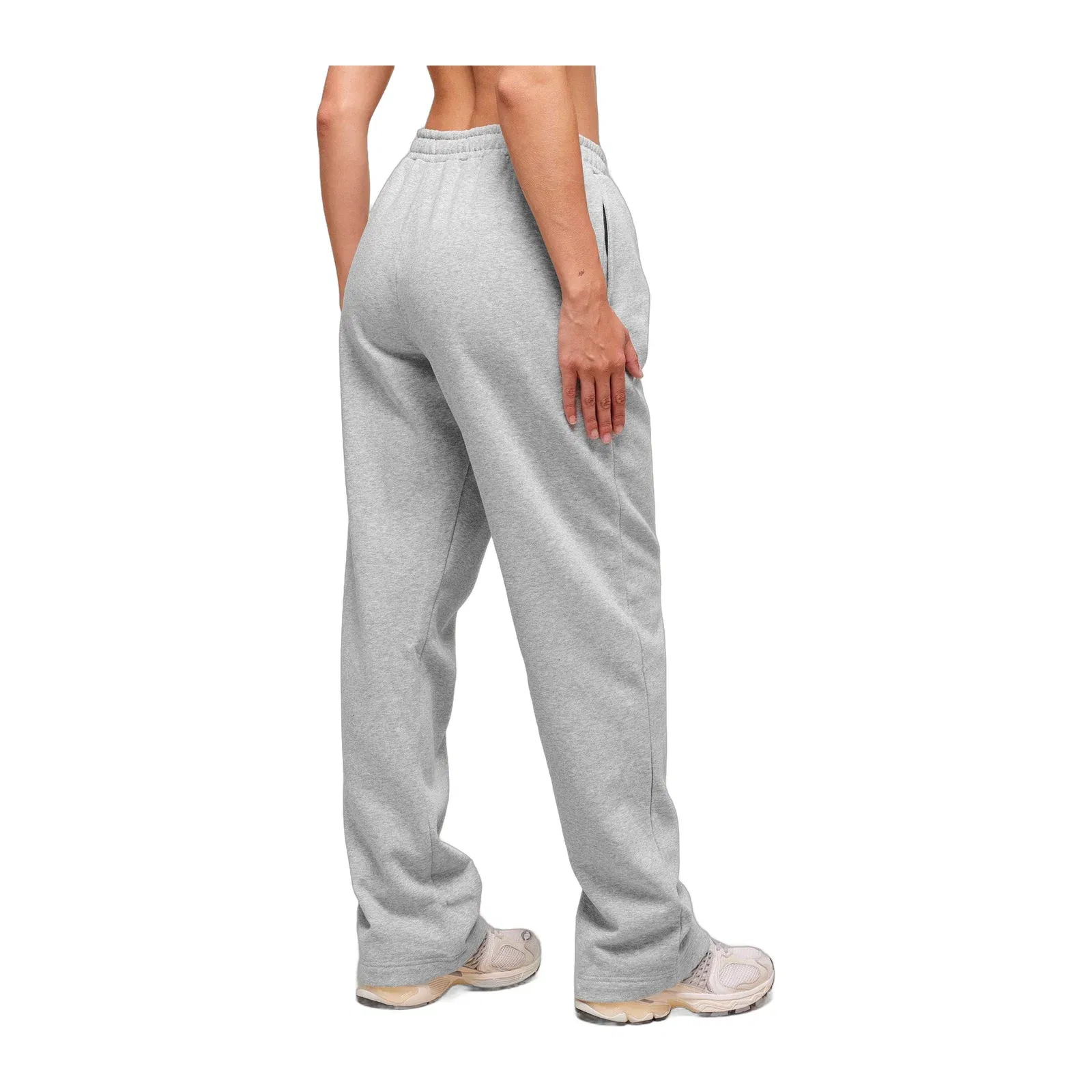 Women's Gymshark Training Fleece Straight Leg Regular Joggers Light Grey Core Marl