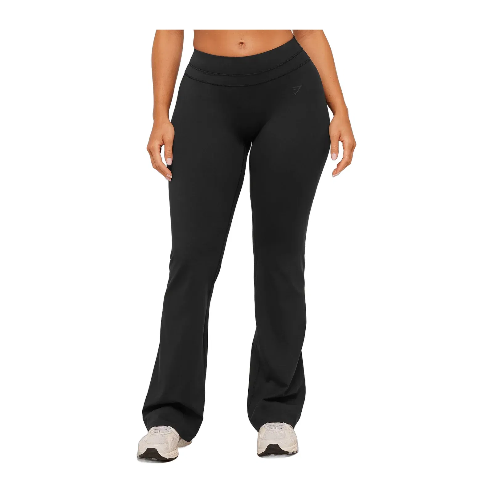 Women's Gymshark Whitney Mid-High Rise Flared Leggings Black
