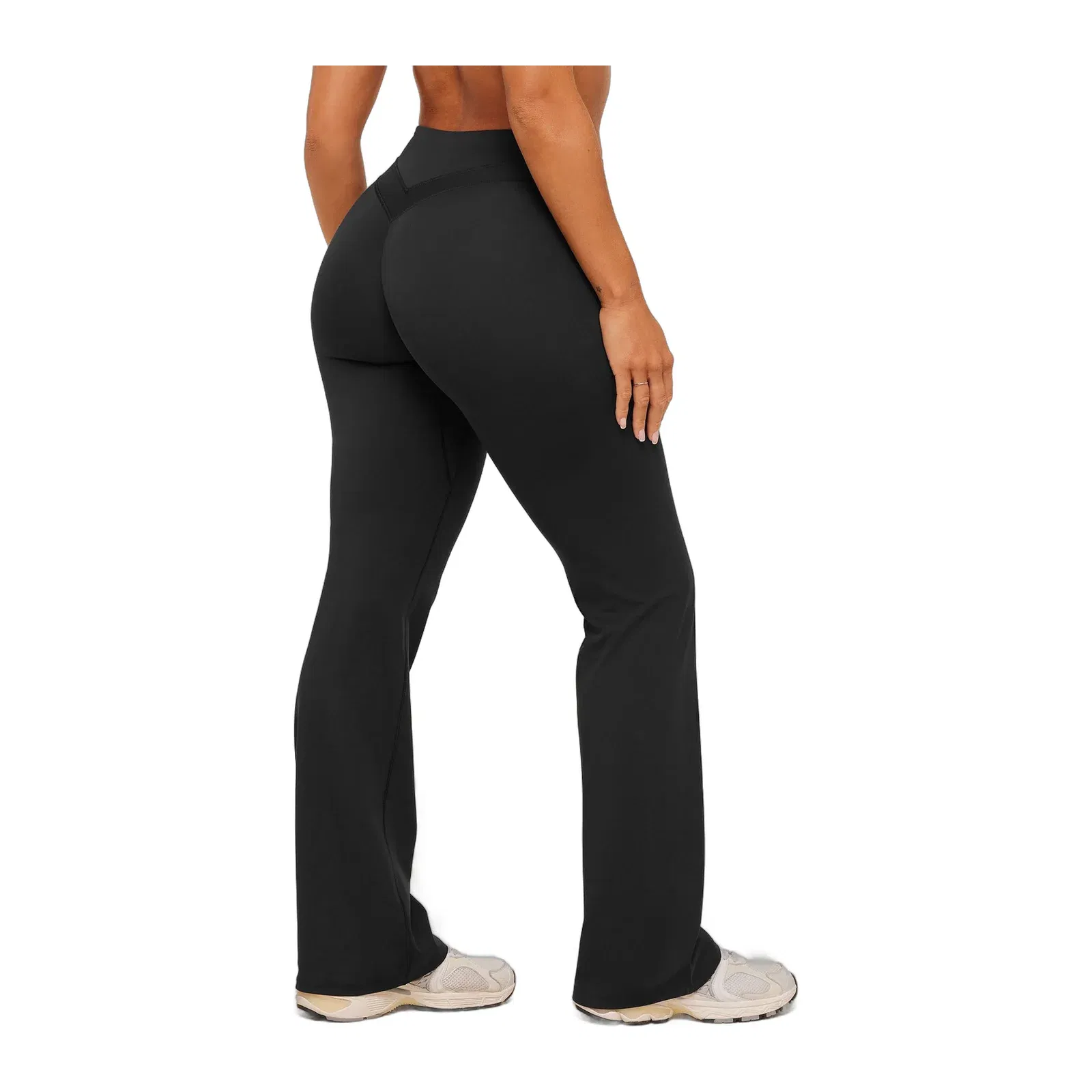 Women's Gymshark Whitney Mid-High Rise Flared Leggings Black