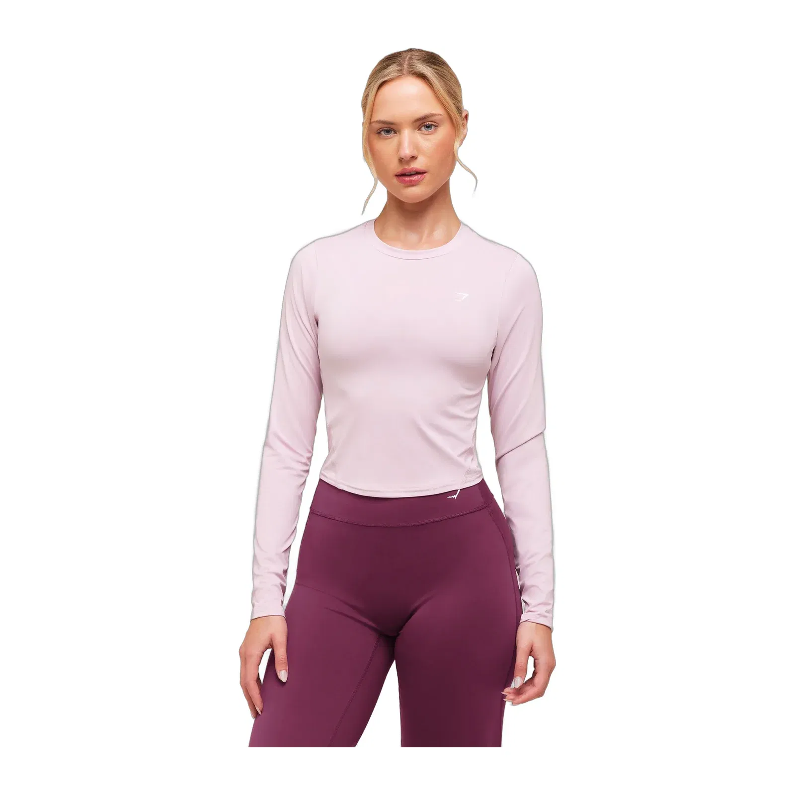 Women's Gymshark Training Midi Long Sleeve Top Haze Pink