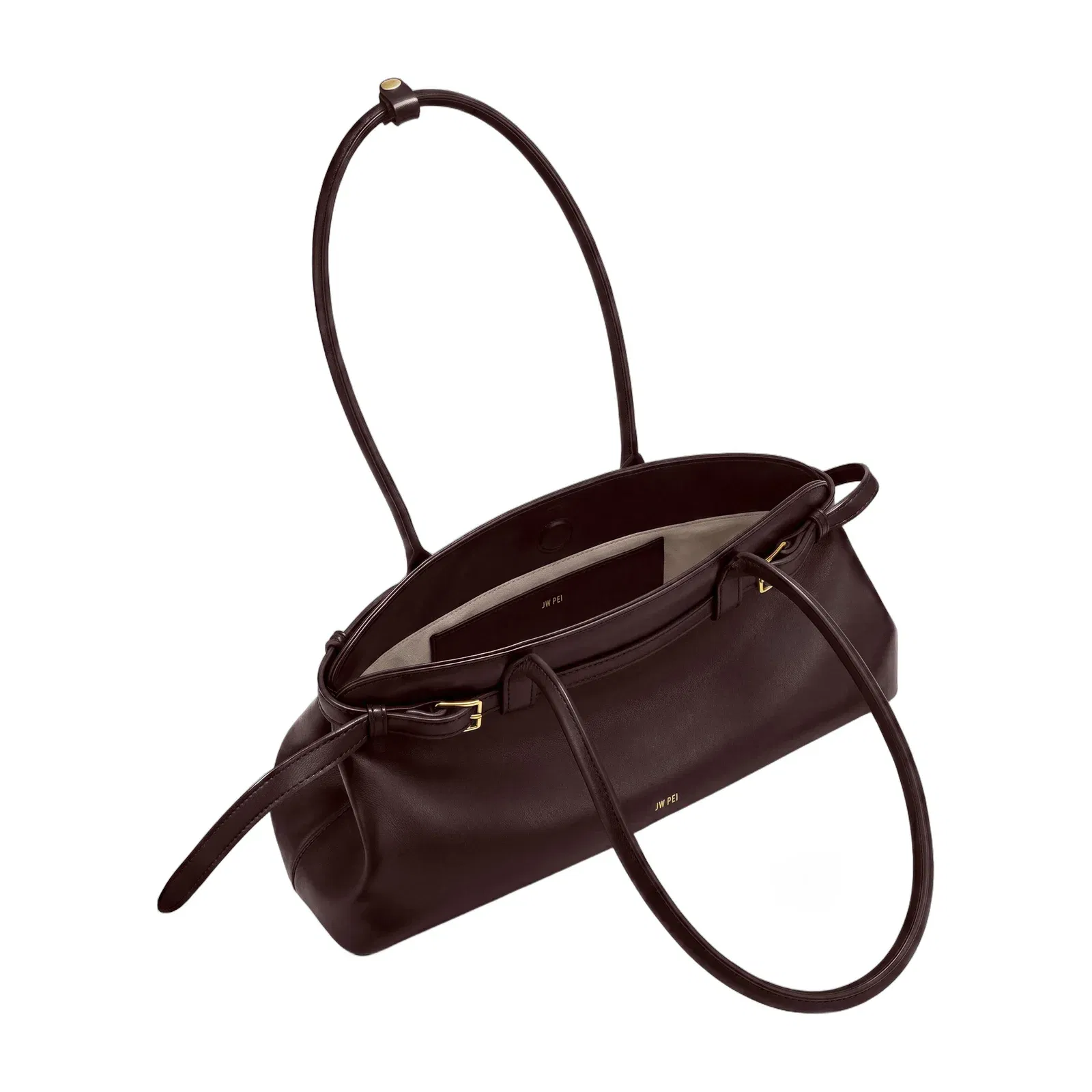 Jw Pei Arden Belt Detail East West Shoulder Bag Dark Brown