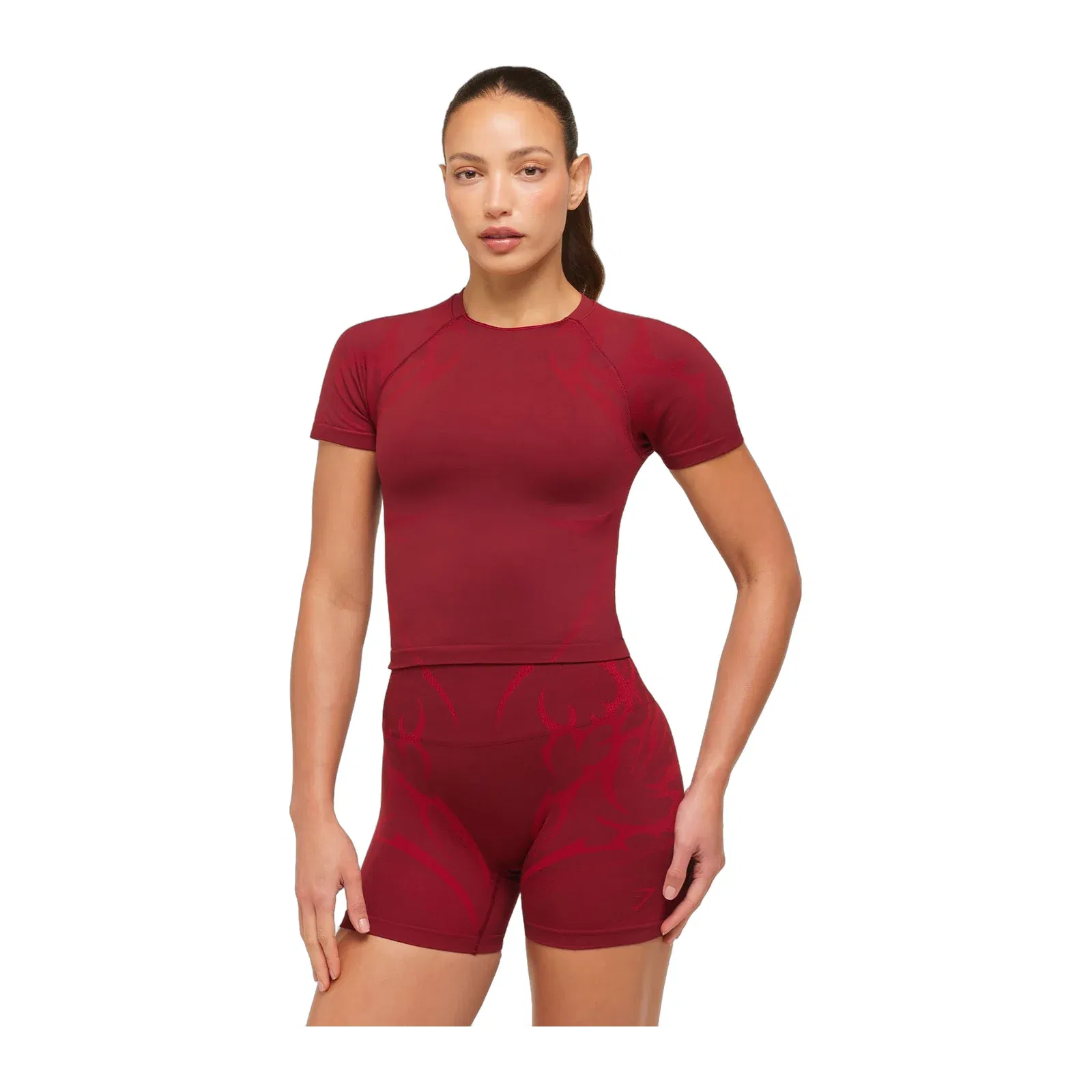 Women's Gymshark Storm Seamless Top Sets Red