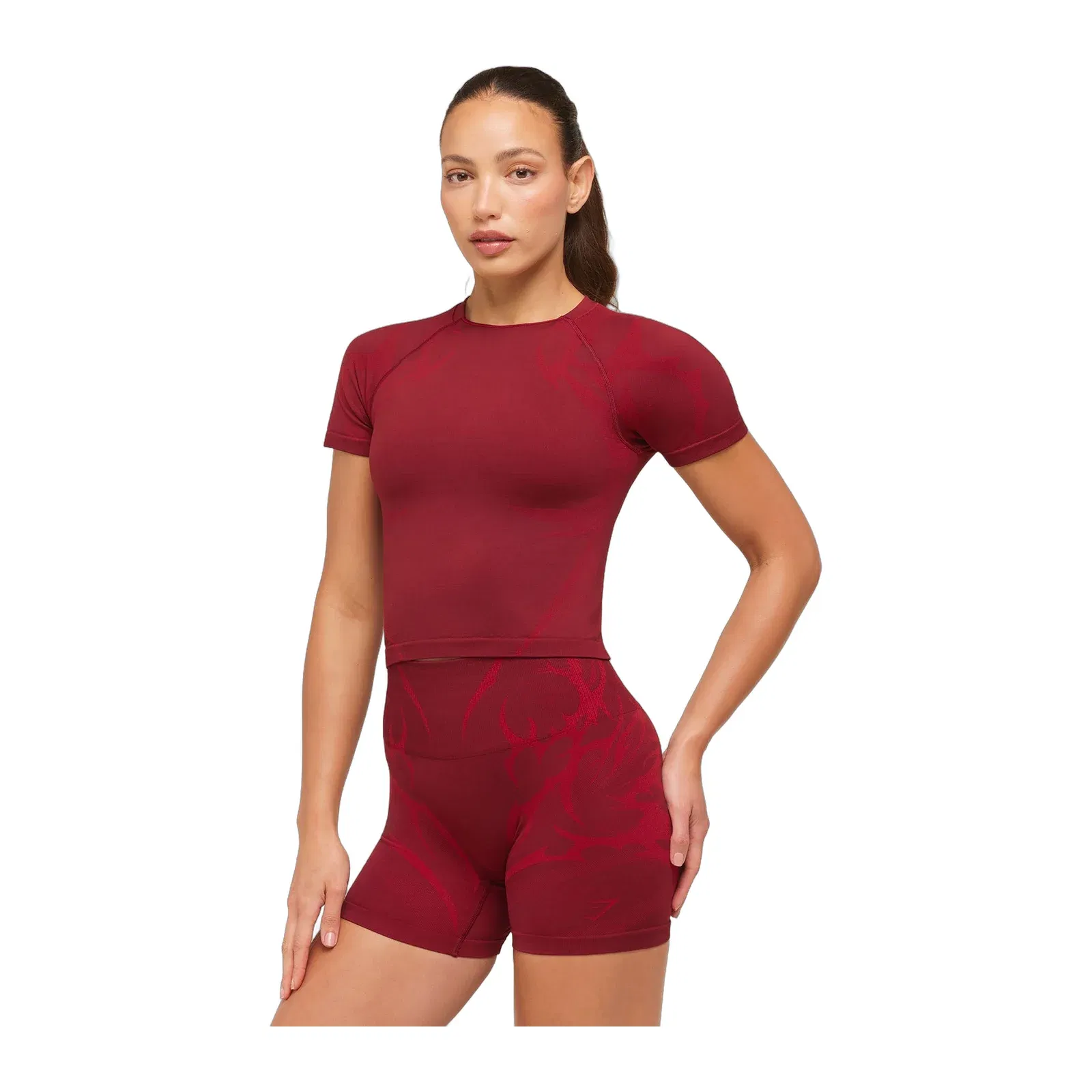Women's Gymshark Storm Seamless Top Sets Red