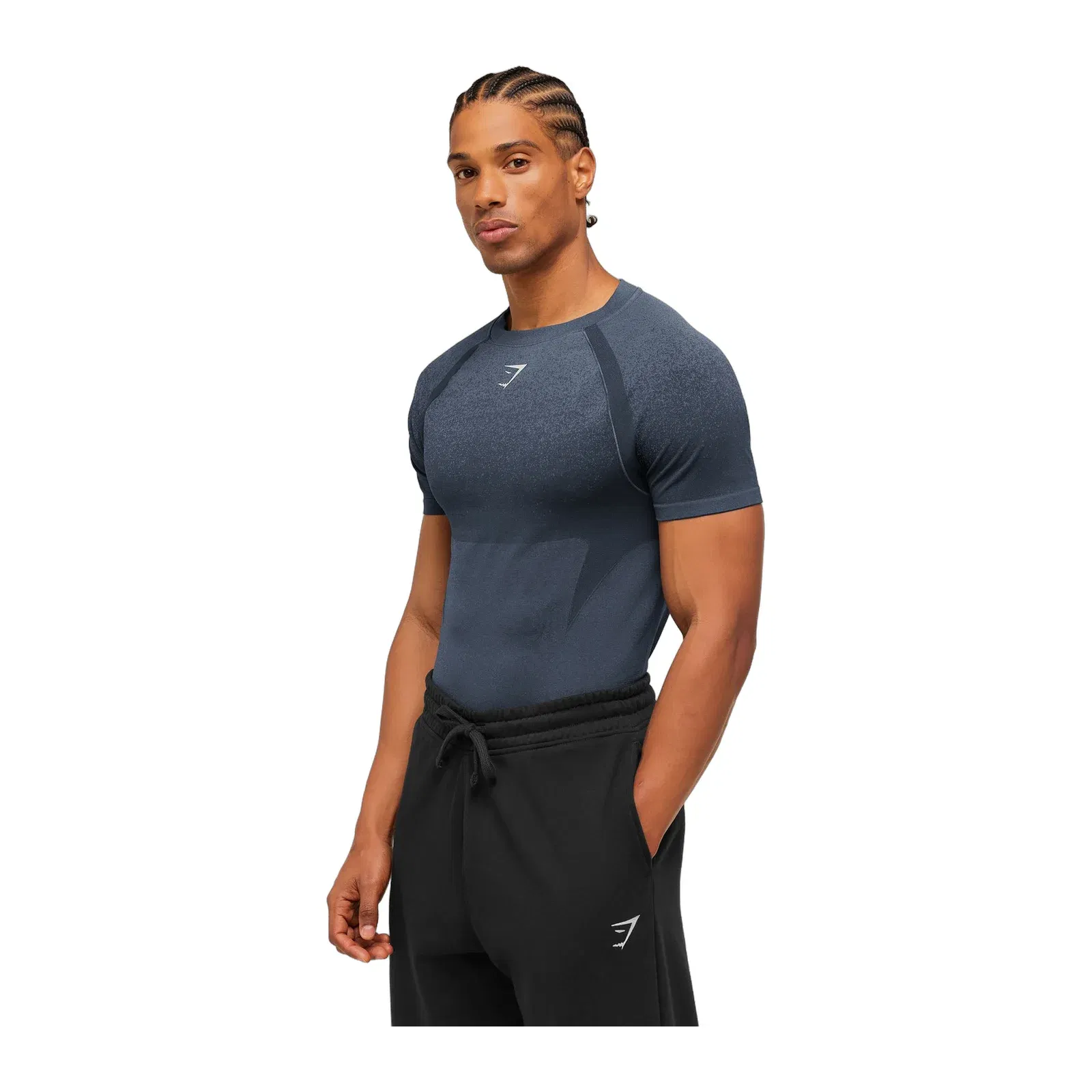 Gymshark Shadow Seamless T-Shirt Heavy Blue
