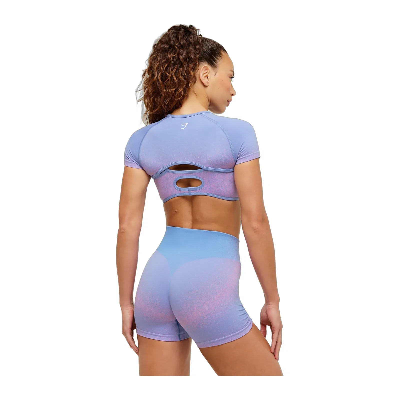 Women's Gymshark Blush Seamless Short Sleeve Shrug Steady Purple