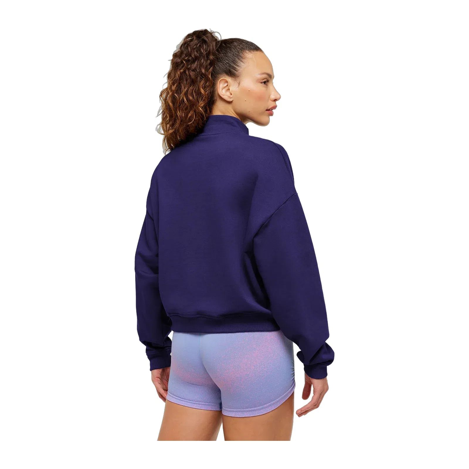Women's Gymshark Script Embroidery Full Zip Jacket Indigo Purple
