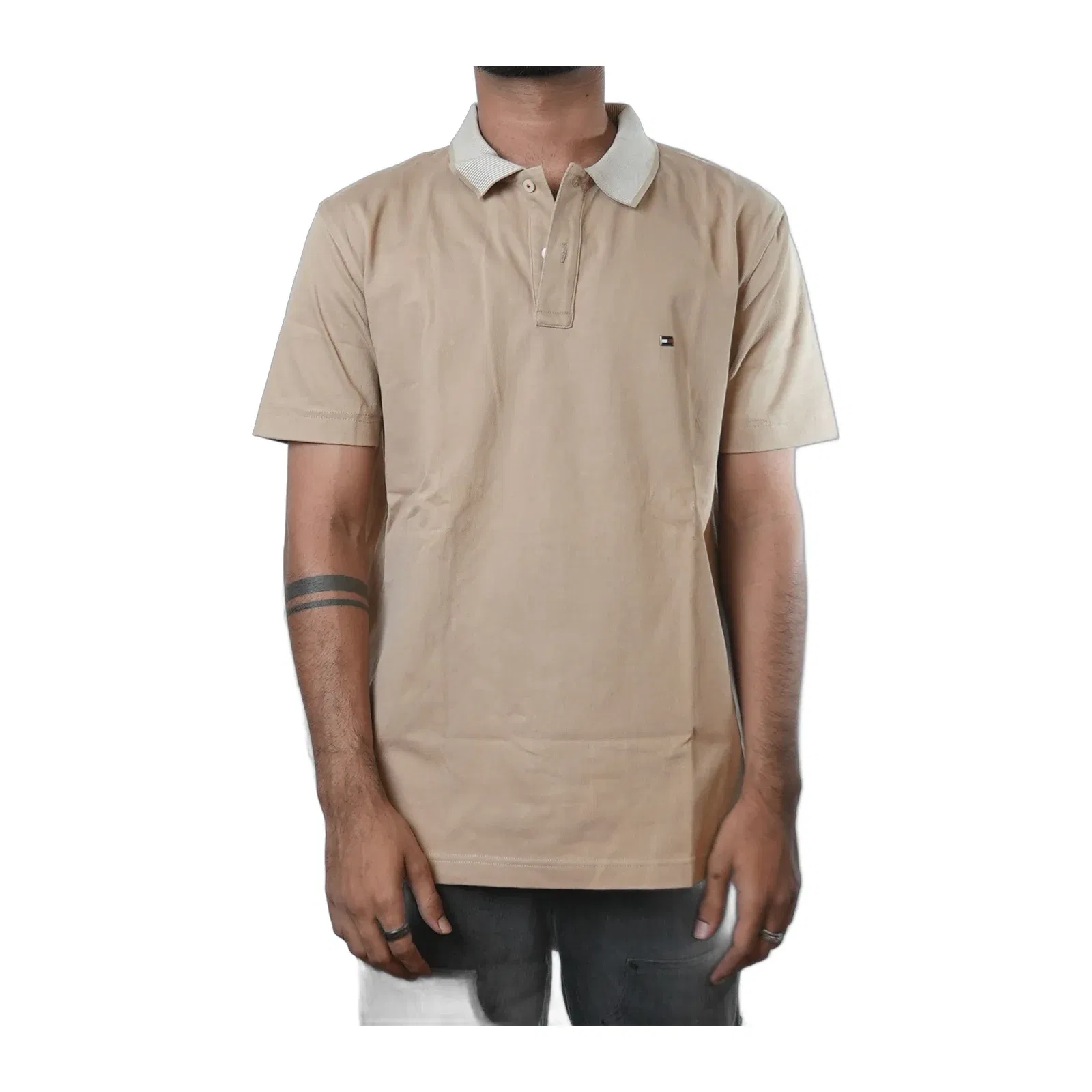 Tommy Hilfiger Beige Polo T-Shirt (M)