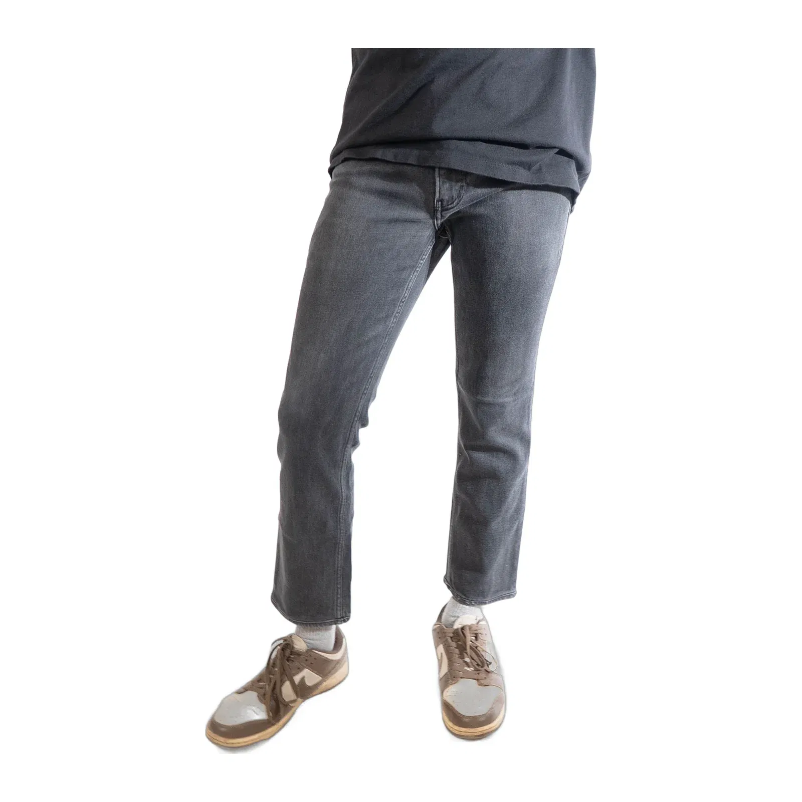 Calvin Klein Jeans Visual Washed Black Cotton Slim Fit Jeans (30)