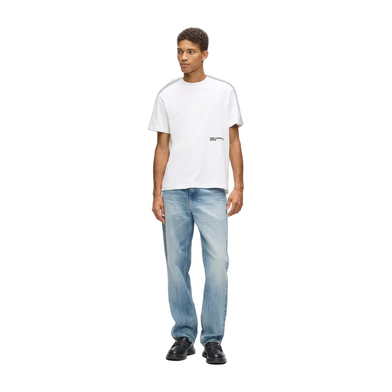 Removed pocket straight jeans