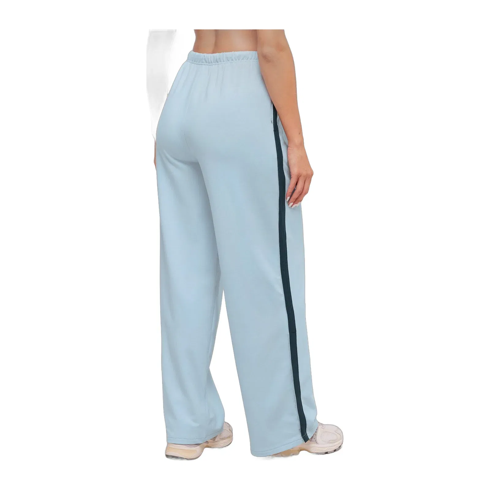 Gymshark Retro Stripe Snap Pant - Smoke Blue/Deep Petrol Blue