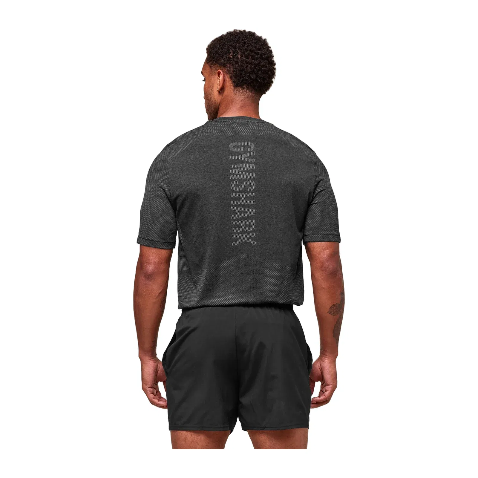 Gymshark Lightweight Seamless T-Shirt - Black/Silhouette Grey