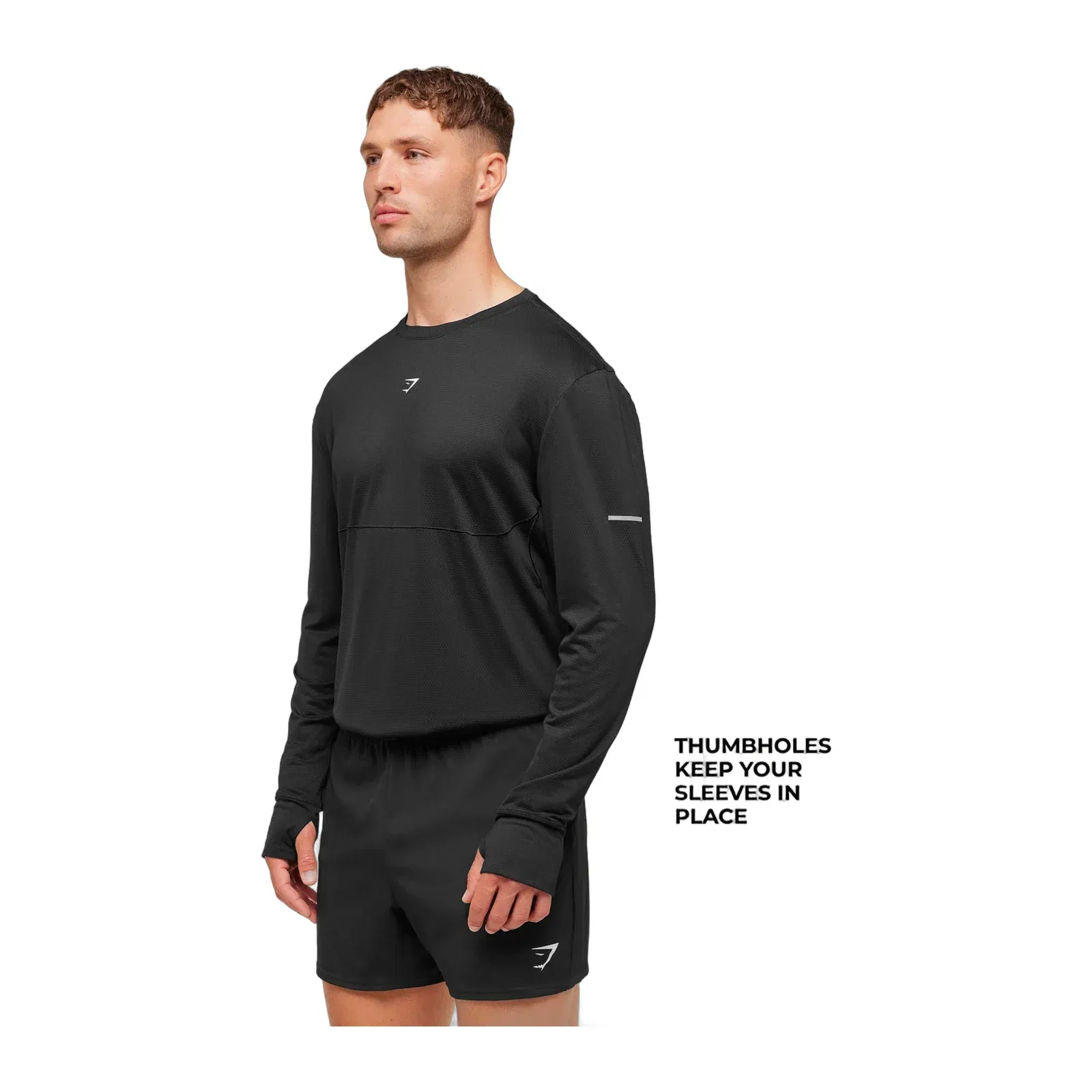 Gymshark Running Long Sleeve T-Shirt - Black