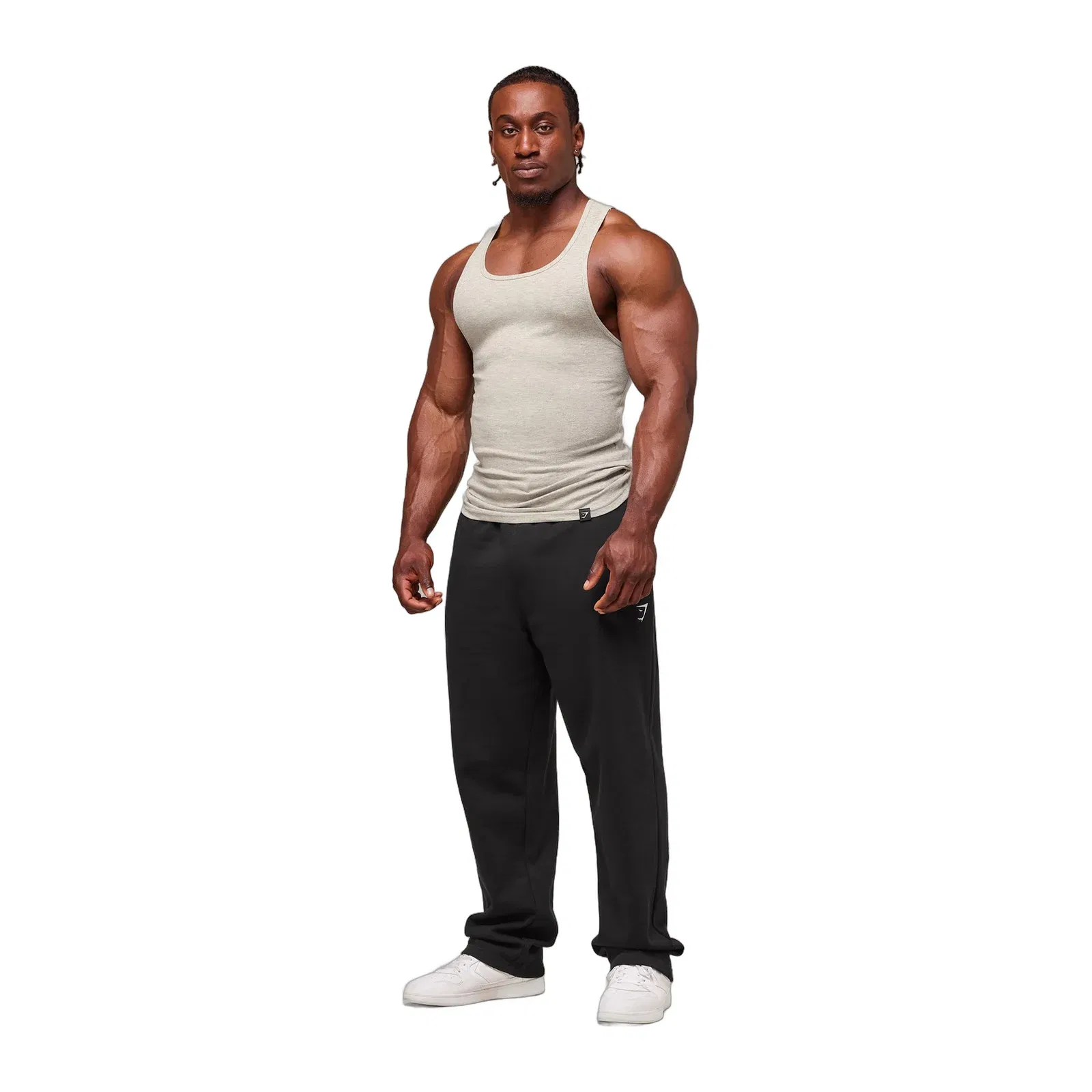 Gymshark Ribbed Tank 3pk - White/Black/Stone Grey Marl