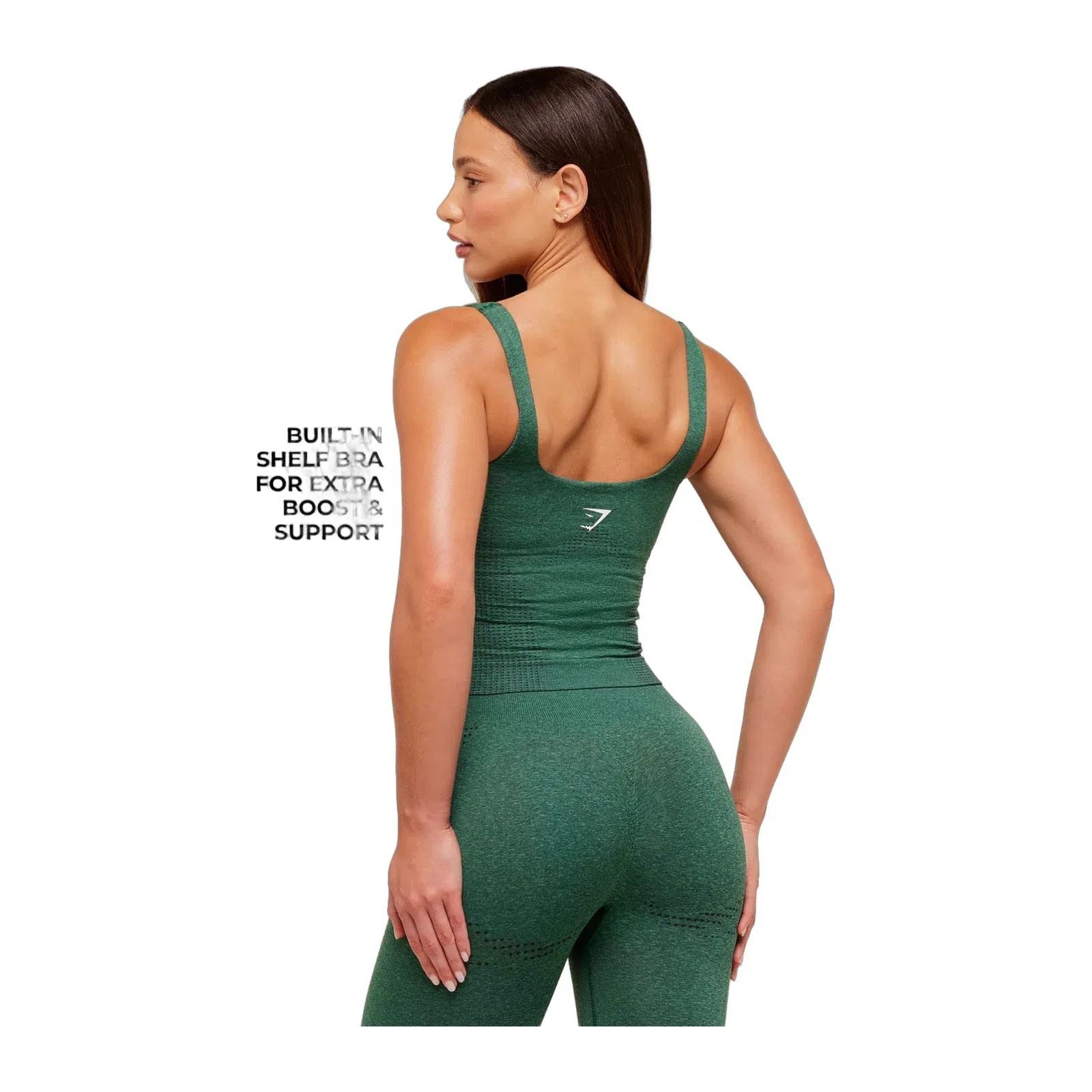 Gymshark Vital Tank With Shelf - GS Lift Green/ Marl