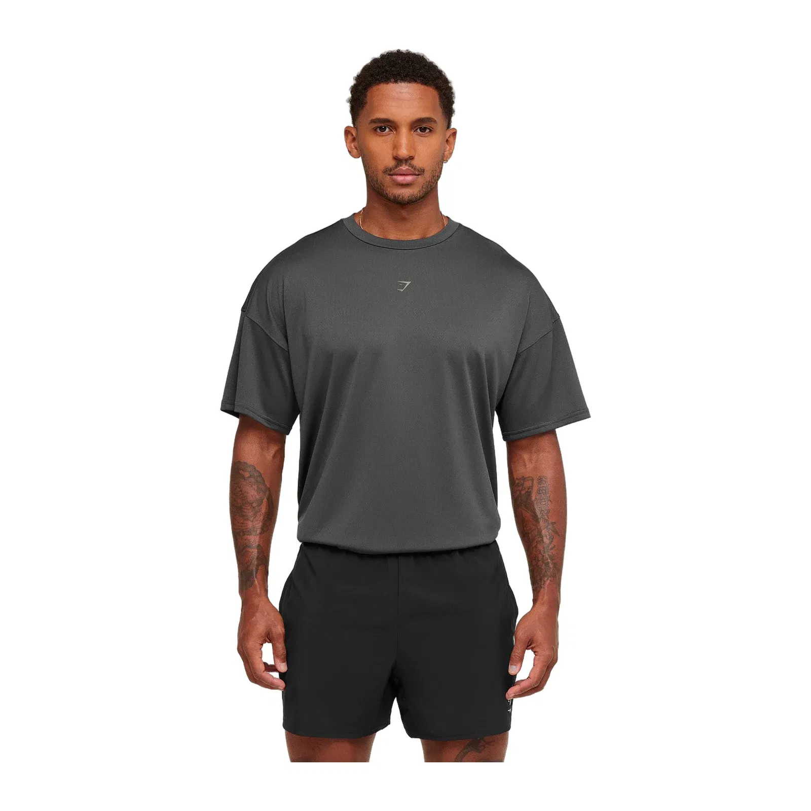 Gymshark Hybrid Athlete T-Shirt - Onyx Grey