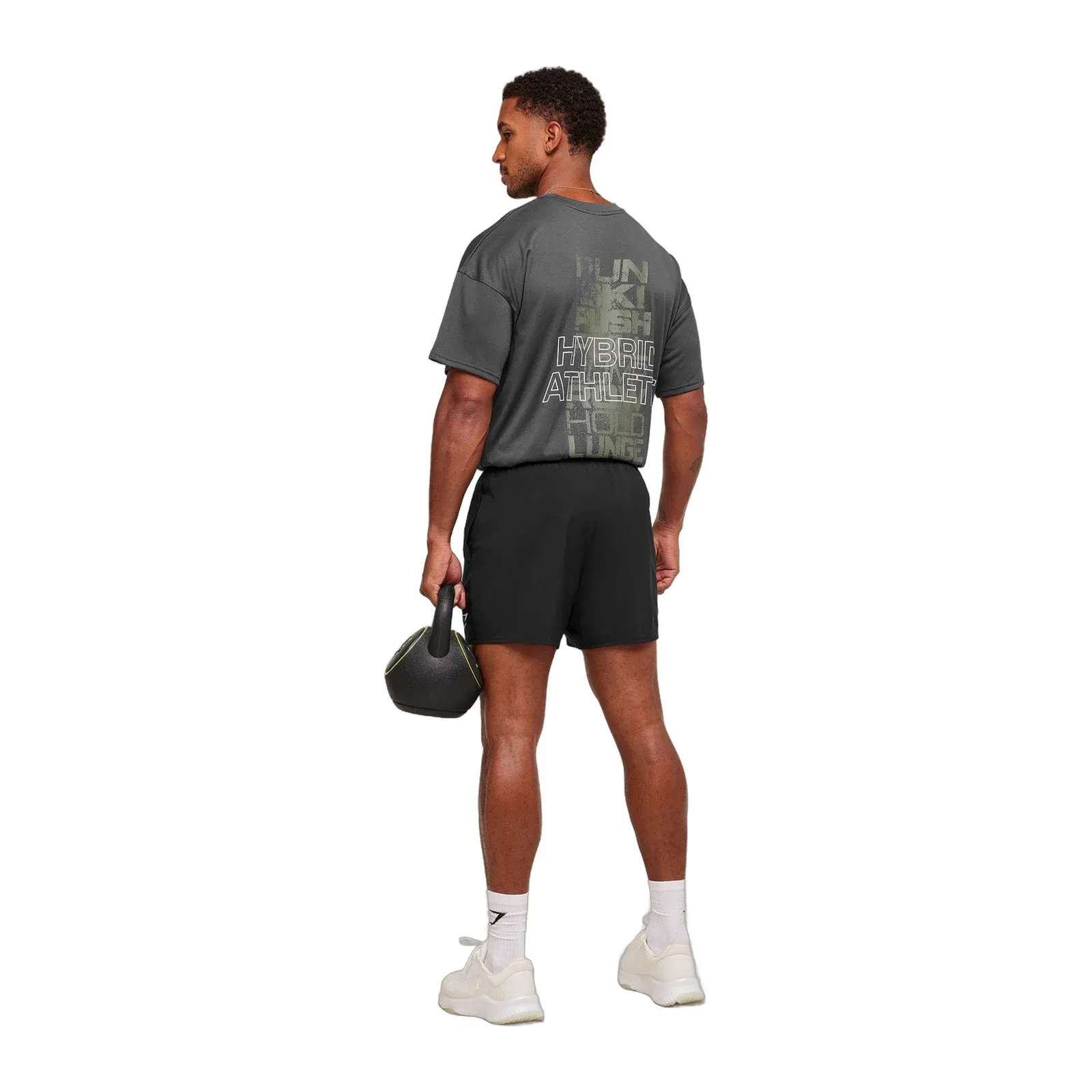 Gymshark Hybrid Athlete T-Shirt - Onyx Grey