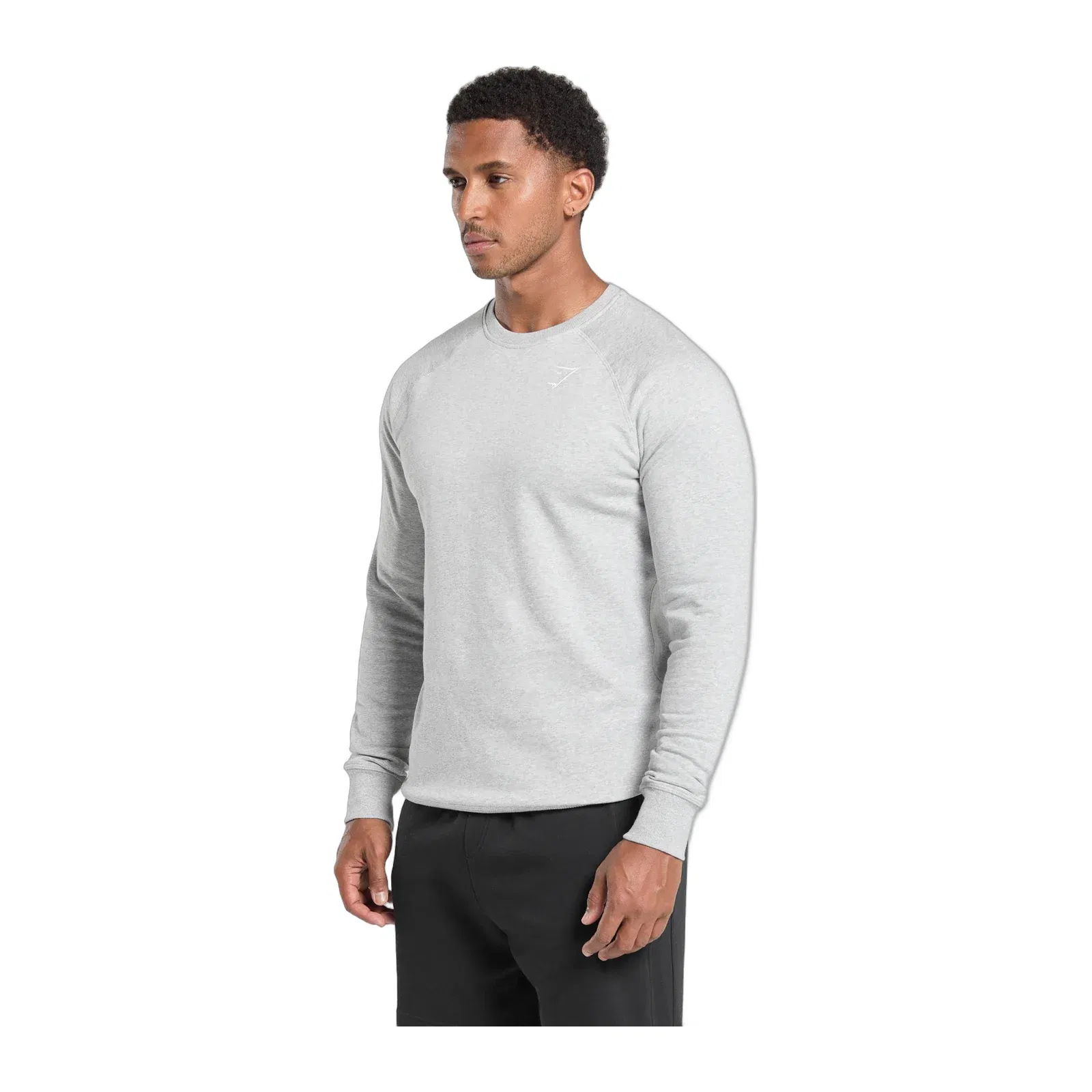 Gymshark Crest Sweatshirt - Light Grey Marl