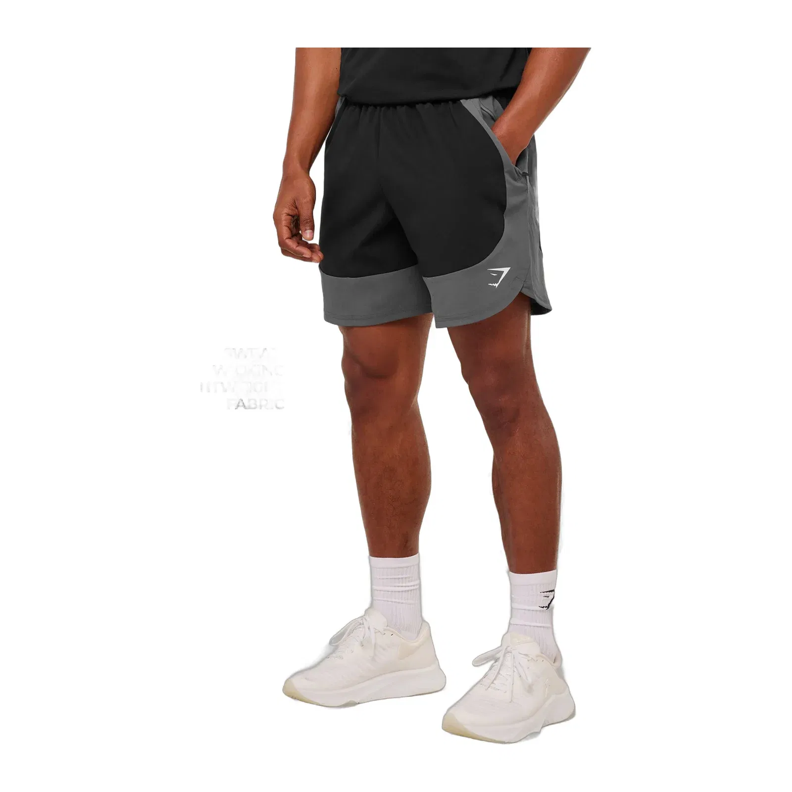 Gymshark Sport 25 Block 7" Shorts - Black/Dark Grey