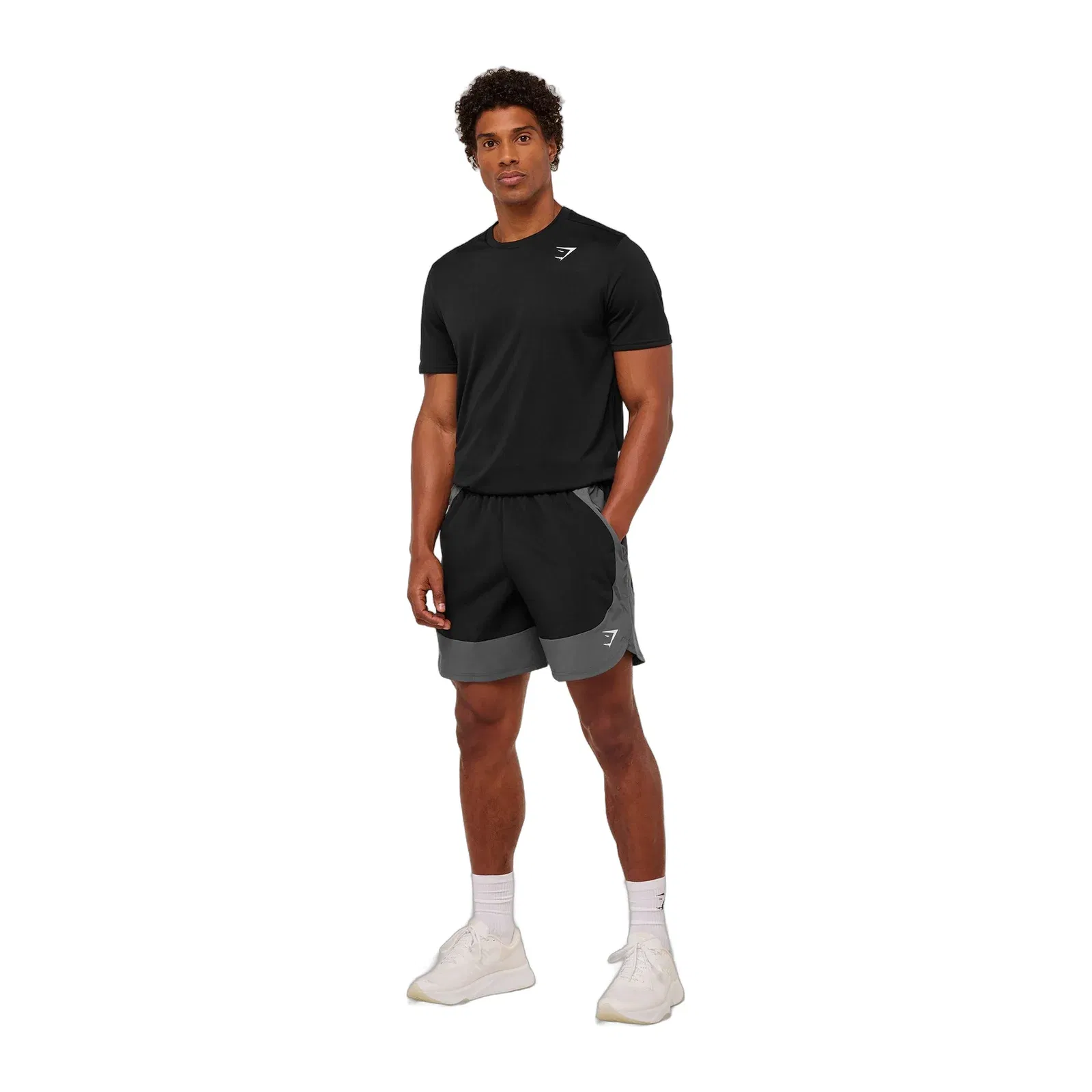 Gymshark Sport 25 Block 7" Shorts - Black/Dark Grey