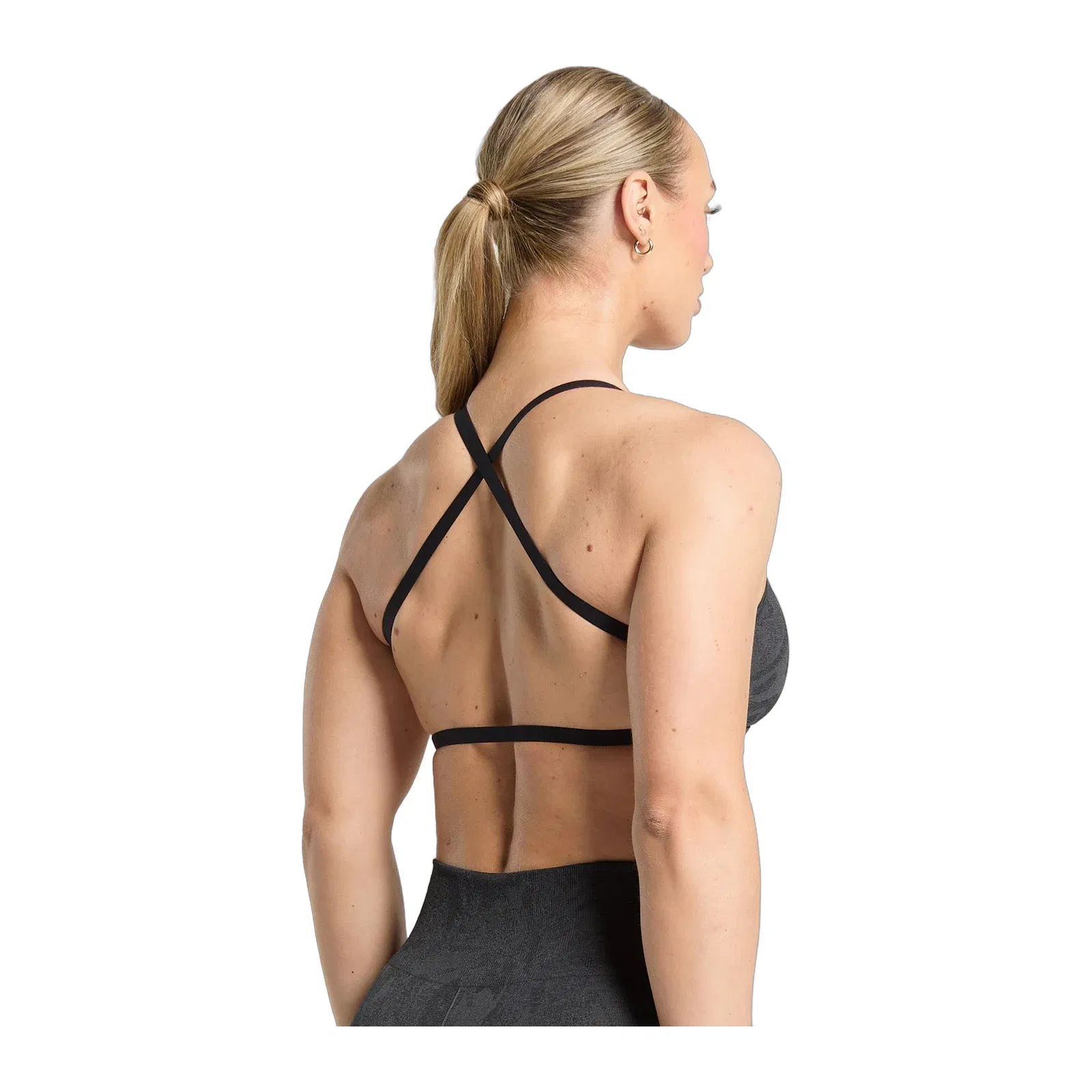 Gymshark Adapt Camo Cross Back Sports Bra - Asphalt Grey/Black