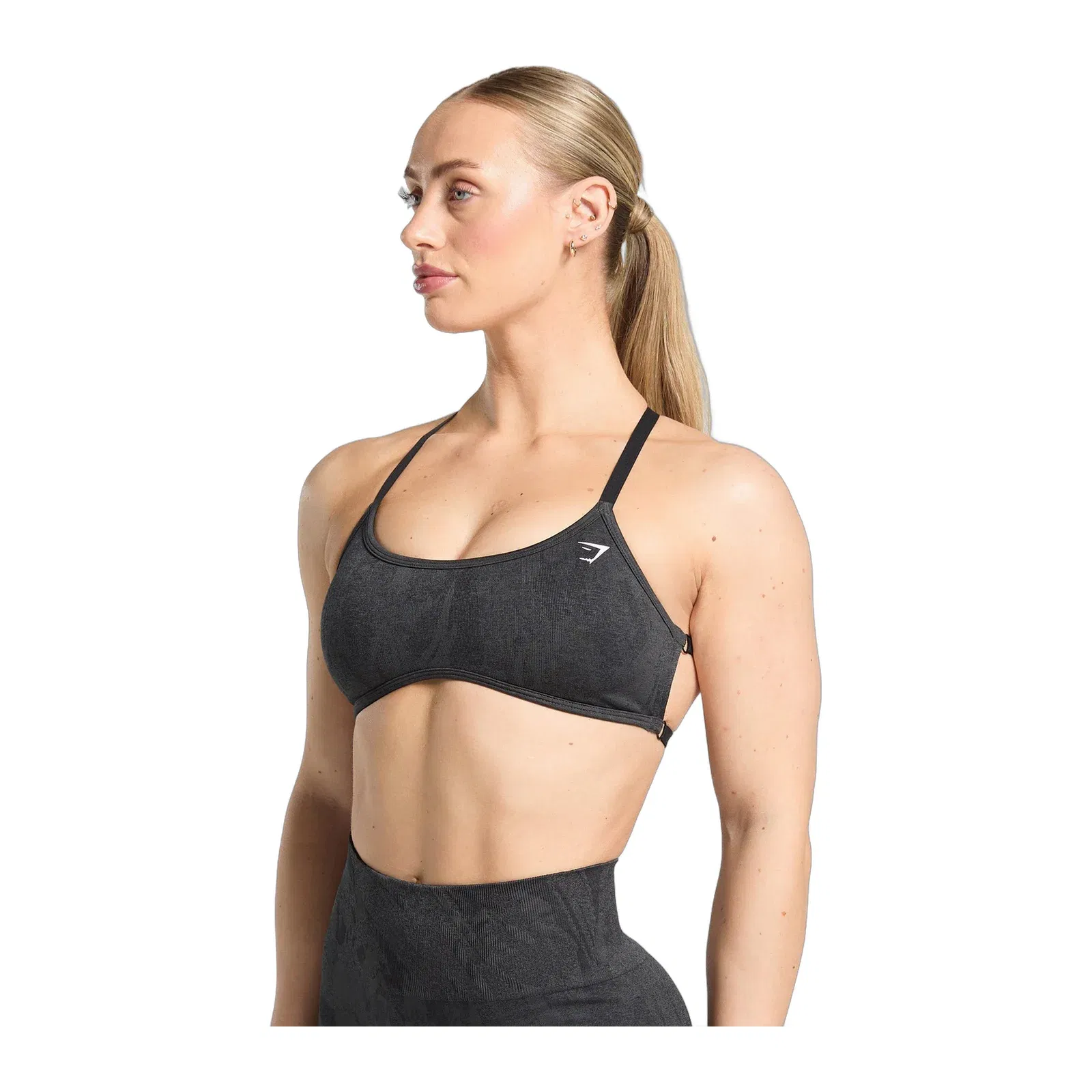 Gymshark Adapt Camo Cross Back Sports Bra - Asphalt Grey/Black