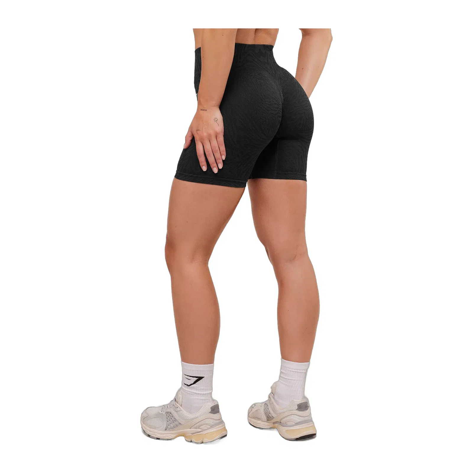 Gymshark Adapt Animal Seamless Shorts - Black/Asphalt Grey
