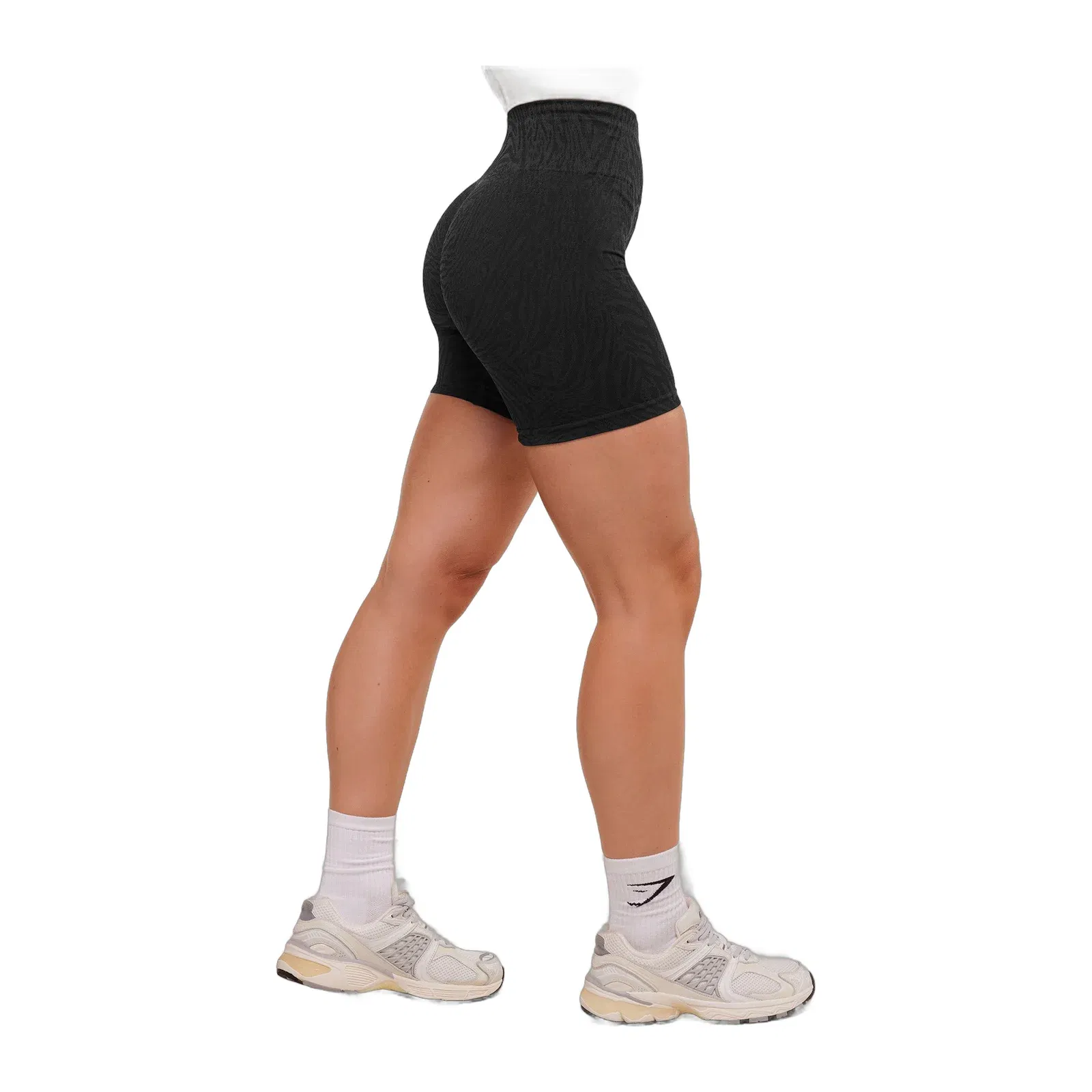 Gymshark Adapt Animal Seamless Shorts - Black/Asphalt Grey