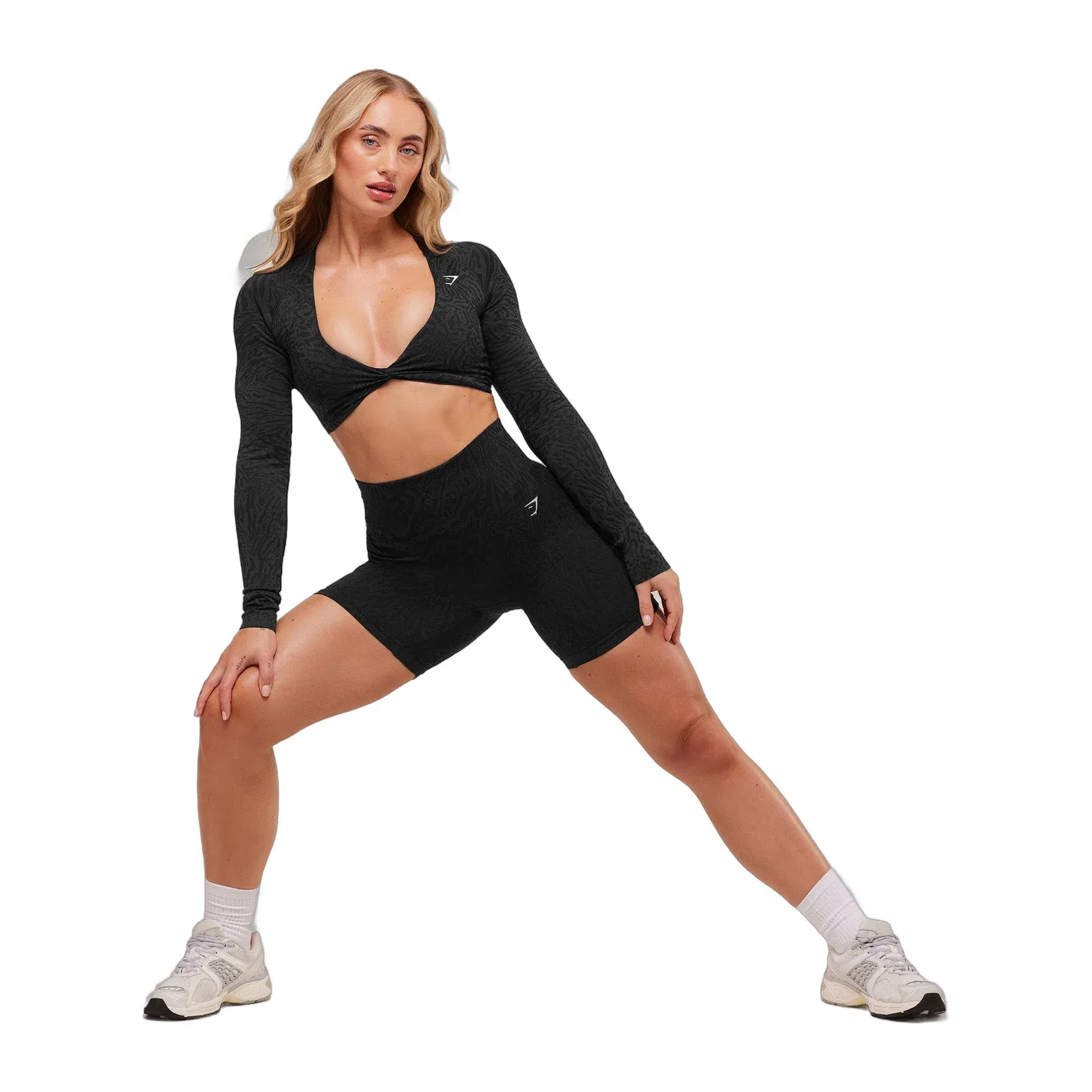 Gymshark Adapt Animal Seamless Shorts - Black/Asphalt Grey