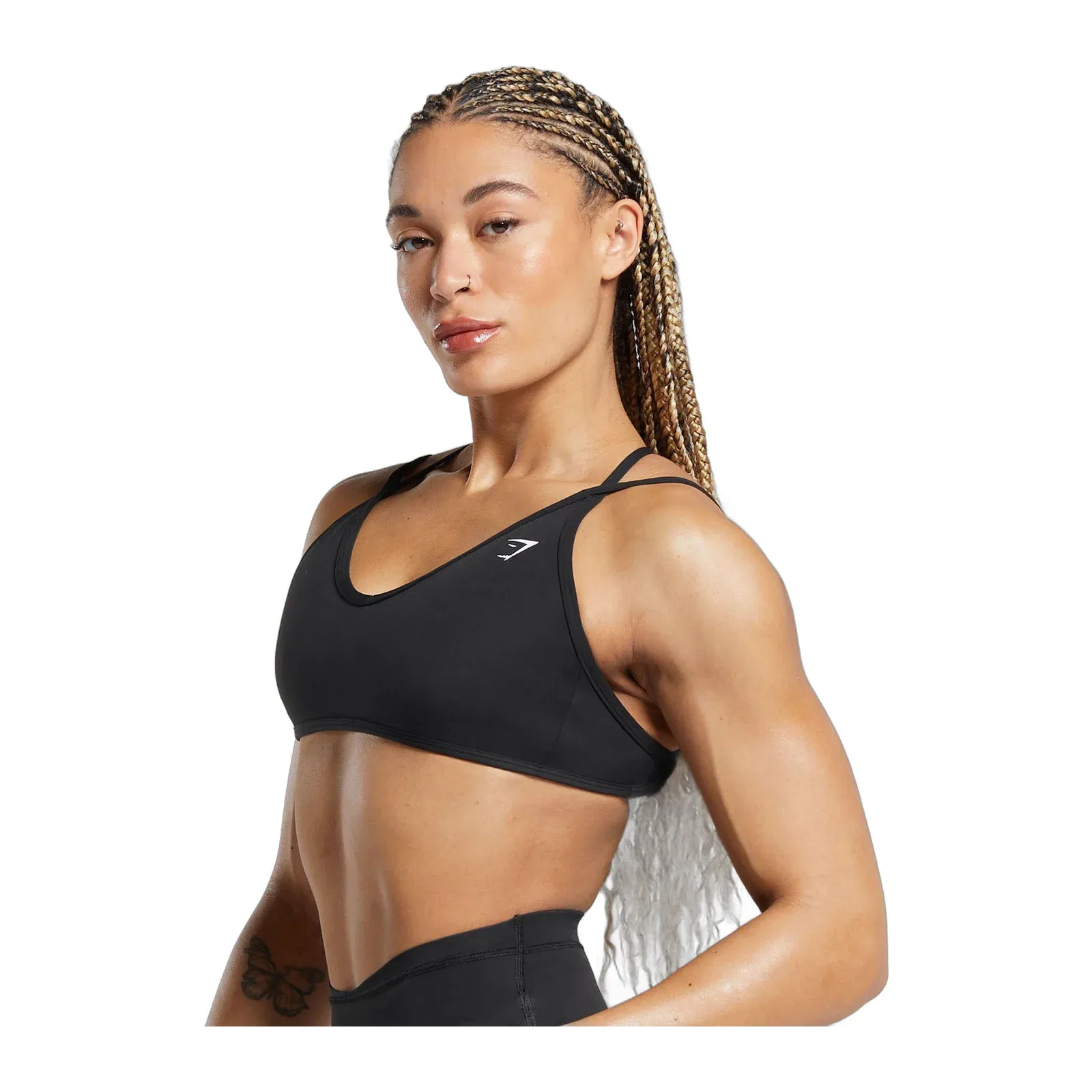 Gymshark Back Gains Sports Bra - Black