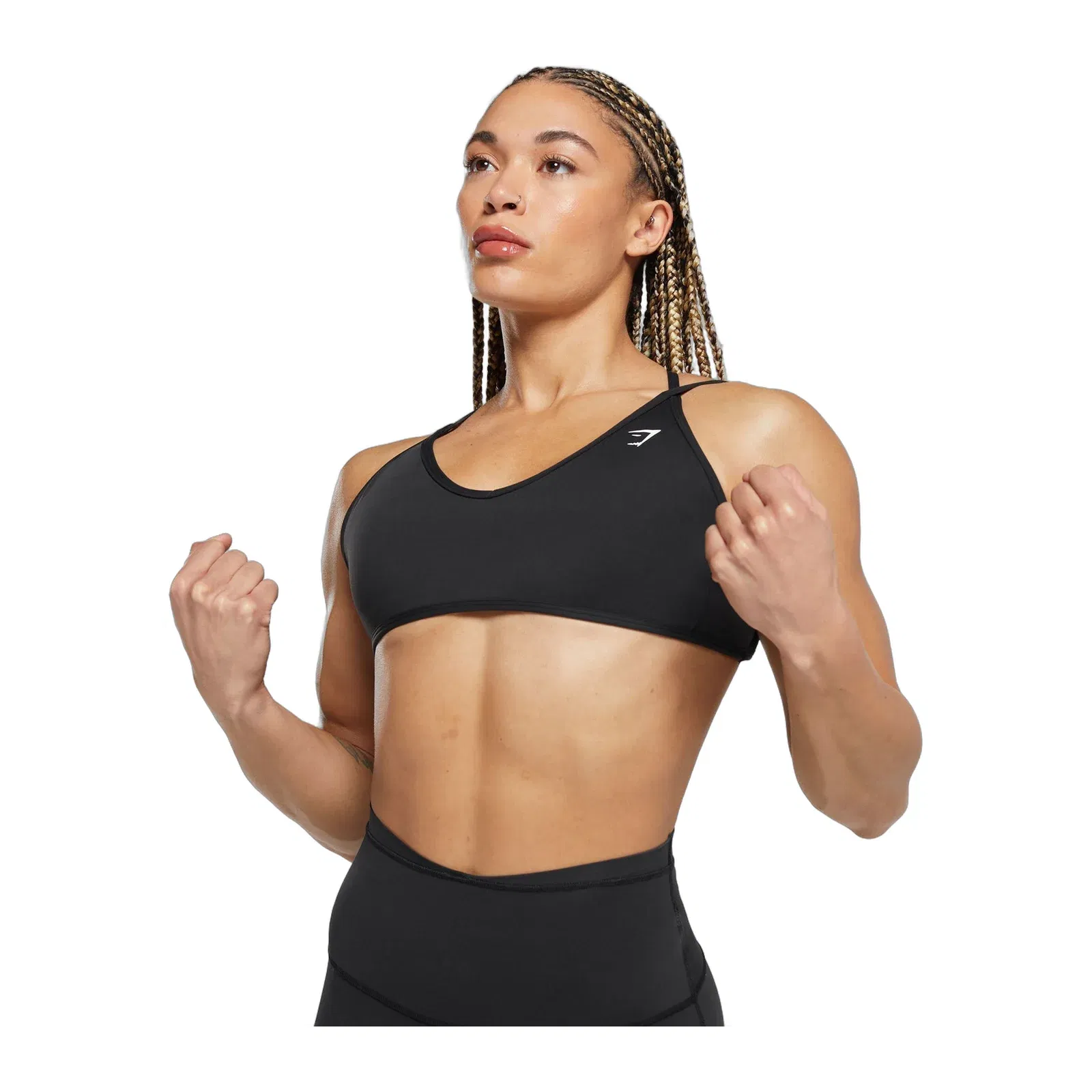 Gymshark Back Gains Sports Bra - Black