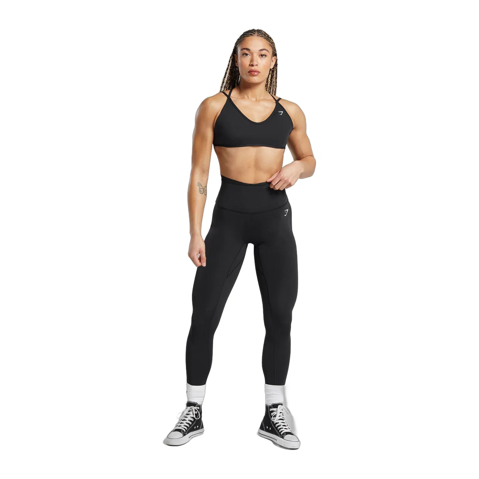 Gymshark Back Gains Sports Bra - Black