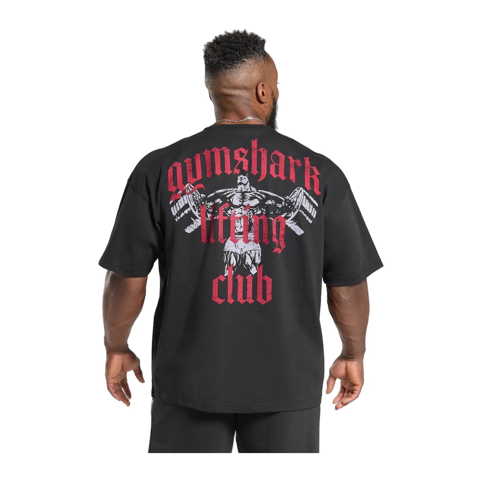 Gymshark Lifting Club T-Shirt - Black/Conditioning Red
