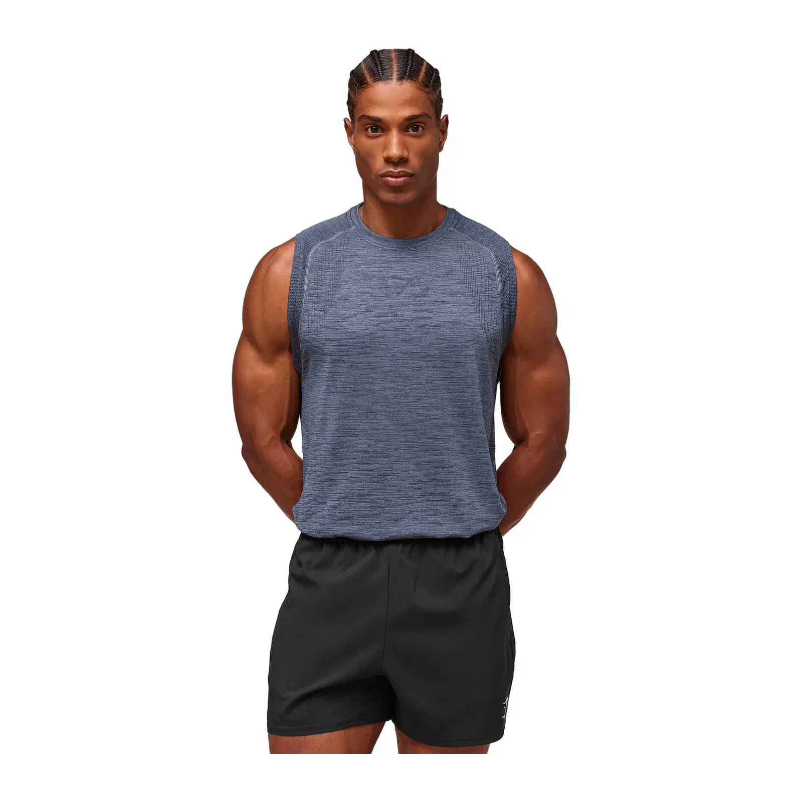Gymshark Versatile Seamless Tank - Iron Blue/Navy