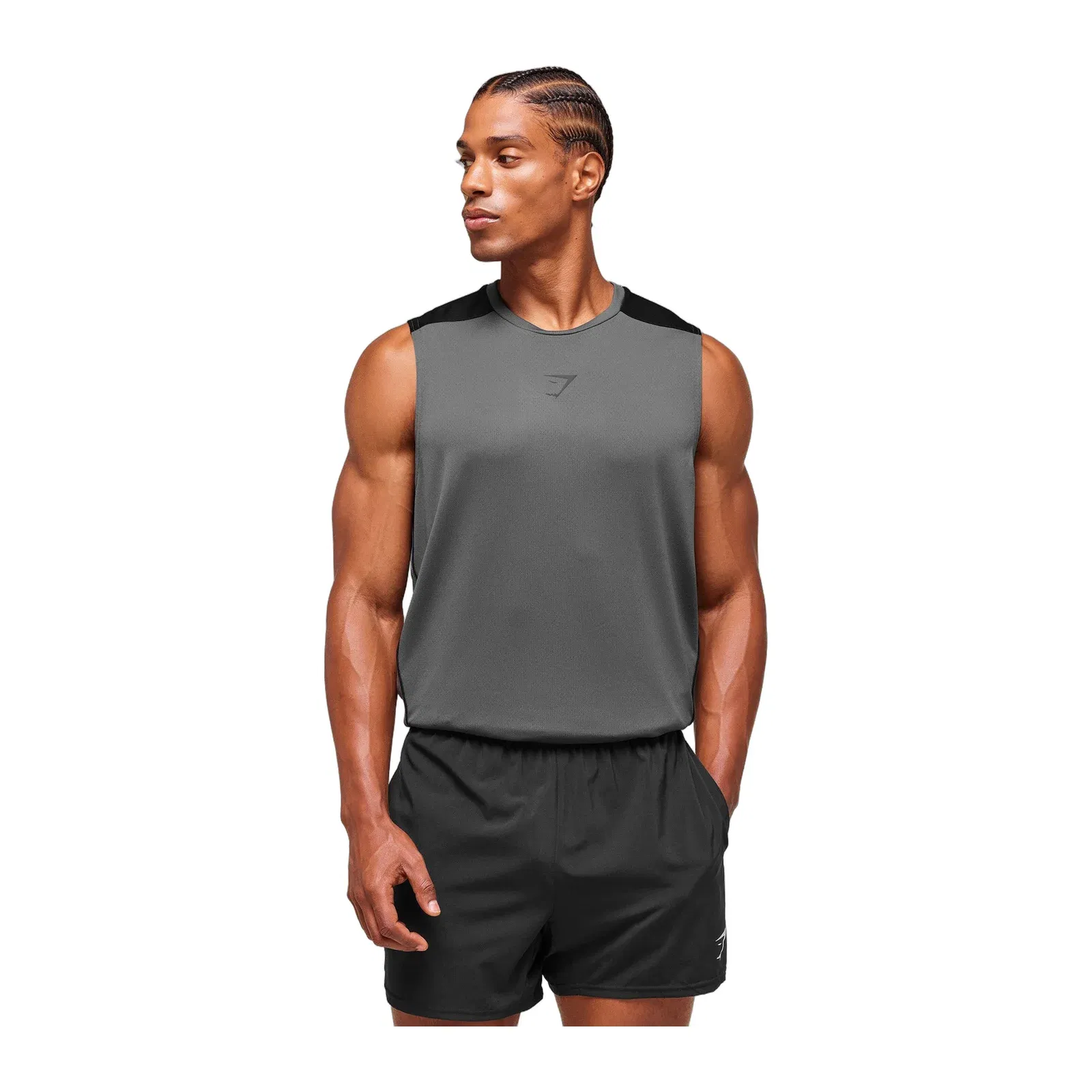 Gymshark Arrival Block Tank - Dark Grey
